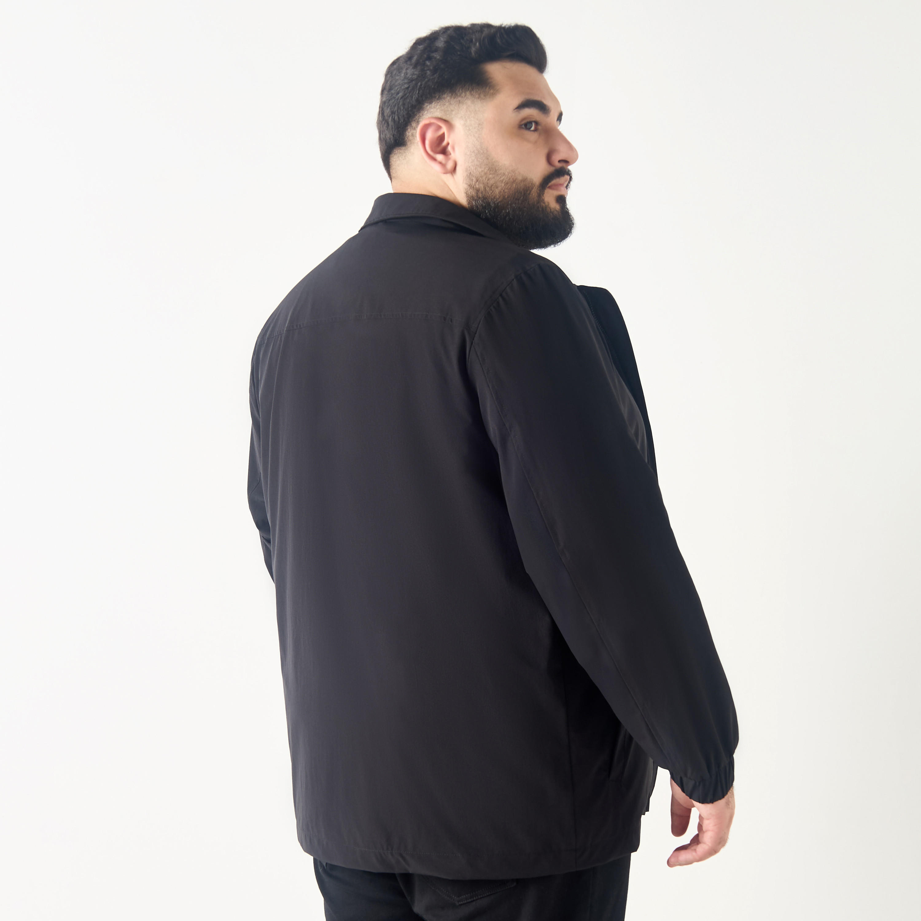 Plus Size Long Sleeves Collared Fleece Jacket-men-clothing-jacketsandblazers-jackets-image-3