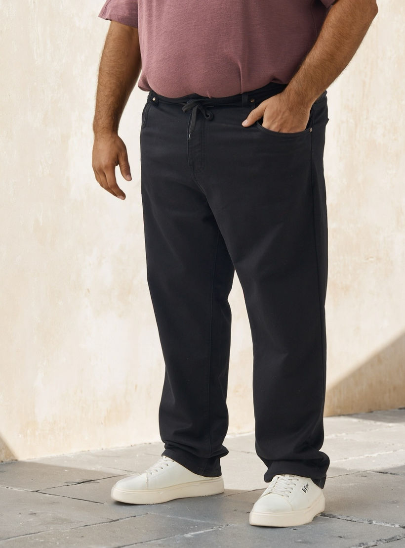 بنطلون جينز رجالي بقصة عادية وخصر مرن-men-clothing-jeans-image-1