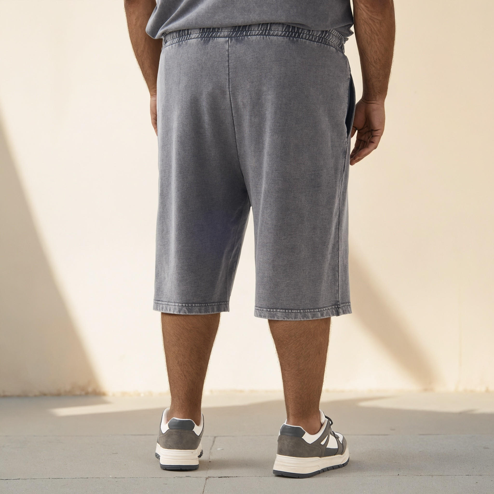 Plus Size New England Patriots Logo Flexi Waist Shorts-men-clothing-bottoms-shorts-image-3