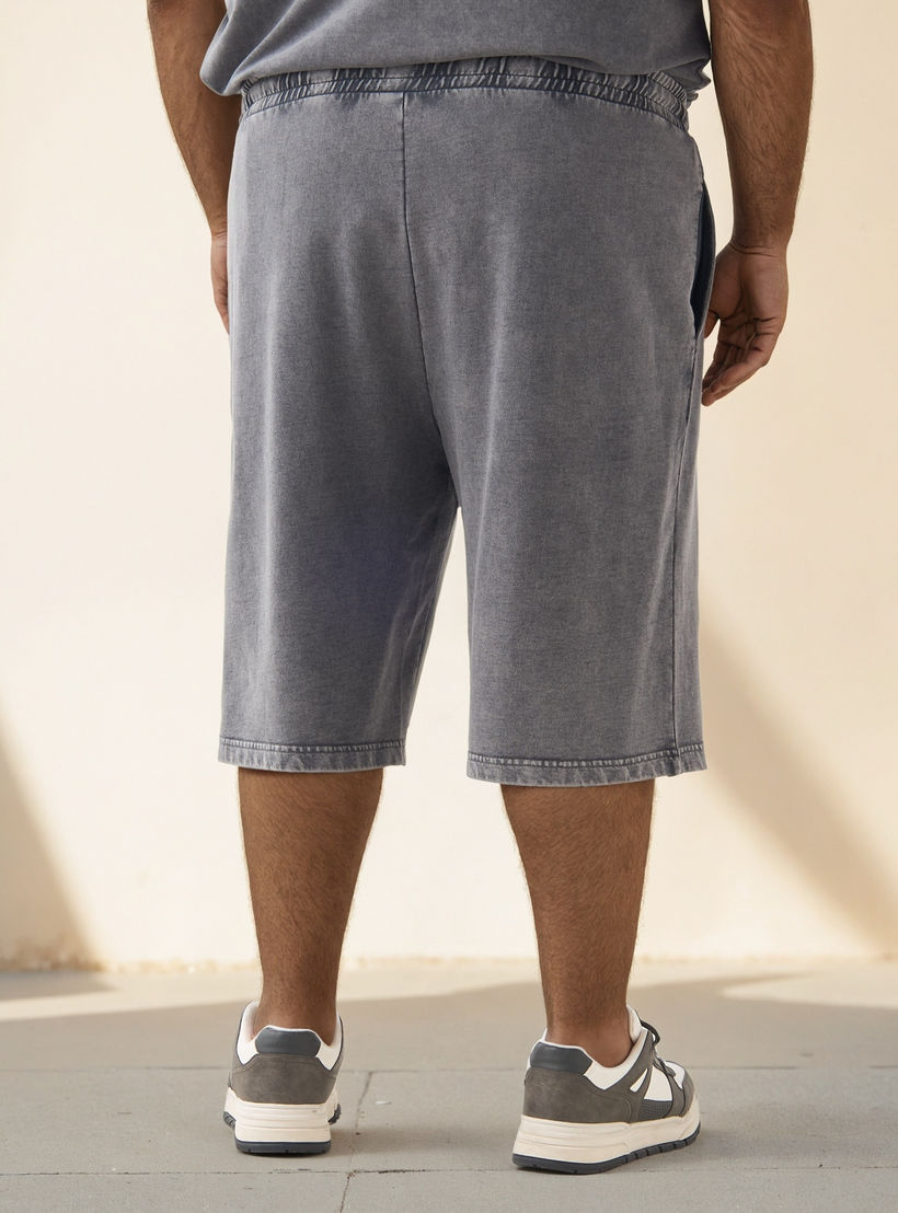 Plus Size New England Patriots Logo Flexi Waist Shorts-men-clothing-bottoms-shorts-image-3