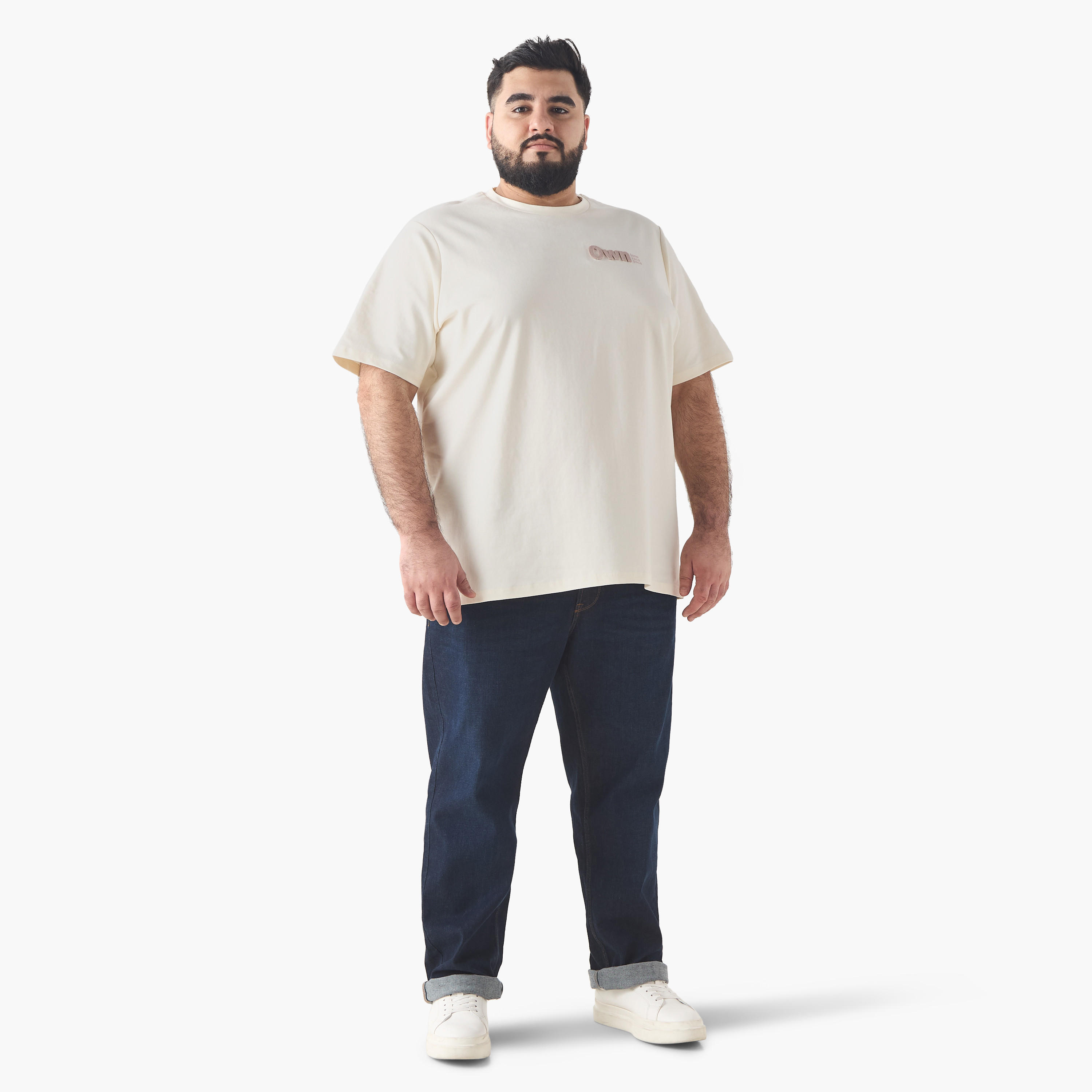 تيشيرت مقاس كبير بياقة ضيقة وطبعات-men-clothing-tshirtsandpolos-tshirts-image-4