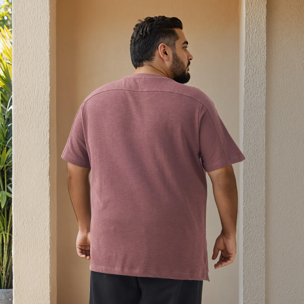 Plus Size Slogan Print Cut and Sew T-shirt-men-clothing-tshirtsandpolos-tshirts-image-3