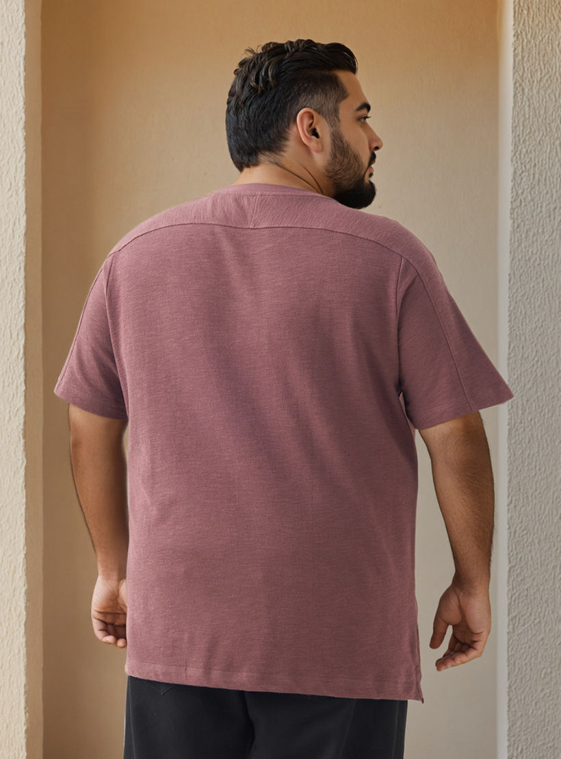 Plus Size Slogan Print Cut and Sew T-shirt-men-clothing-tshirtsandpolos-tshirts-image-3