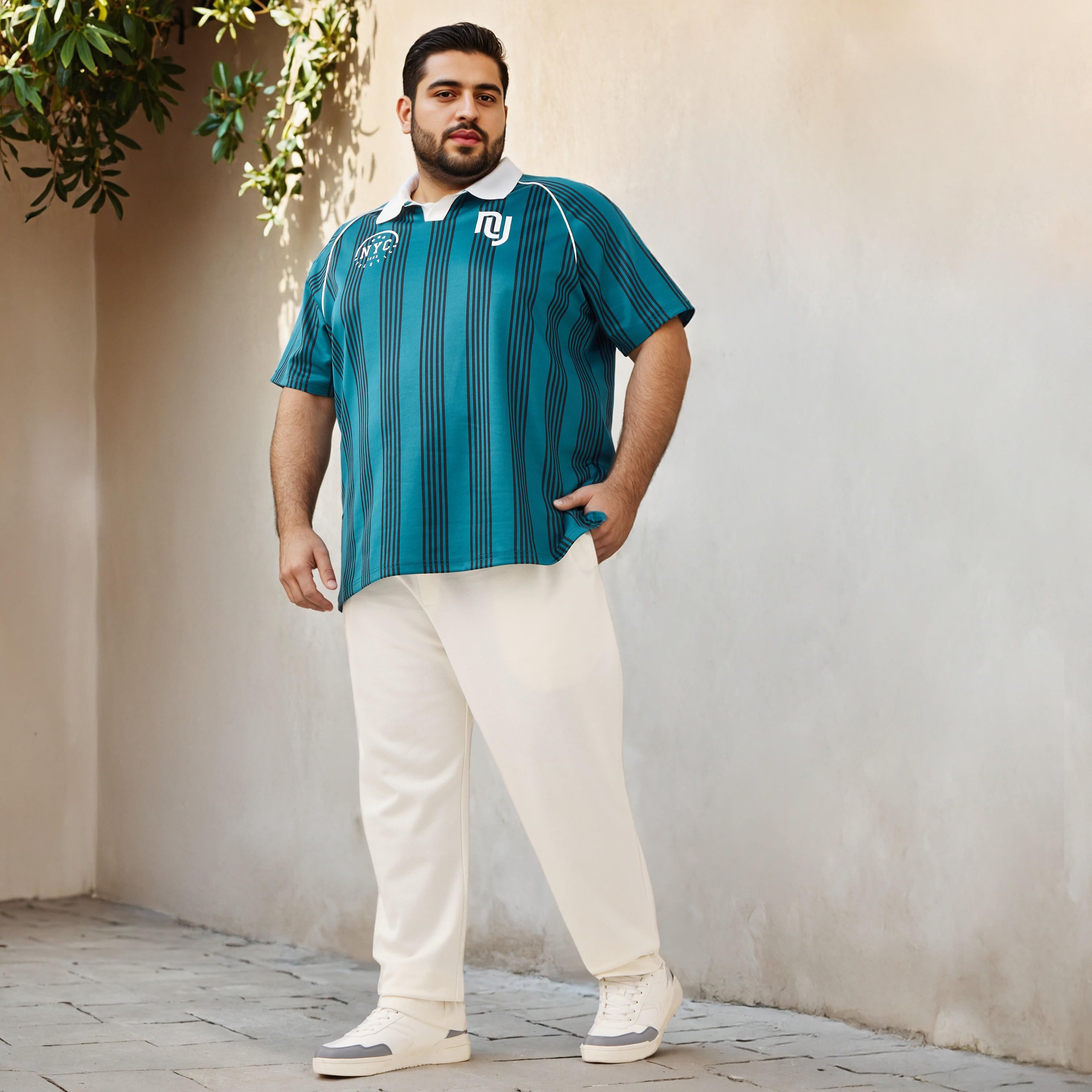 بنطلون رياضي مقاس كبير بخصر مرن-men-clothing-bottoms-joggers-image-2