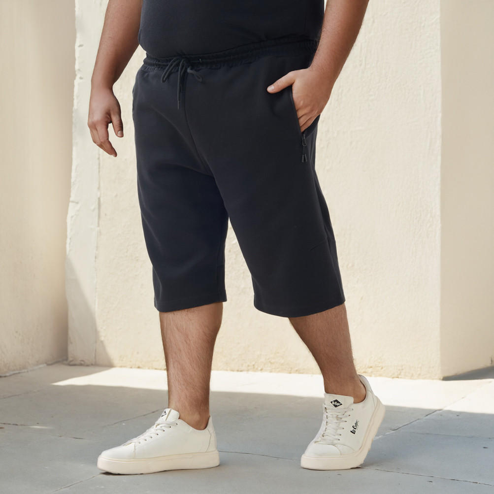 Plus Size Regular Fit Flexi Waist Shorts-men-clothing-bottoms-shorts-image-1