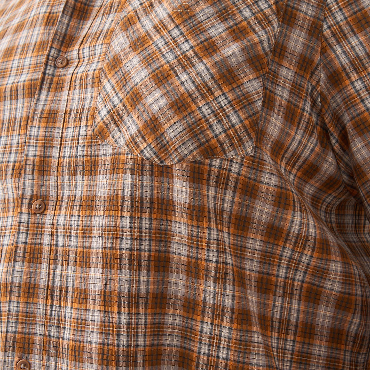 قميص كاروهات بأكمام قصيرة وقصة عادية مقاس كبير-men-clothing-shirts-image-1
