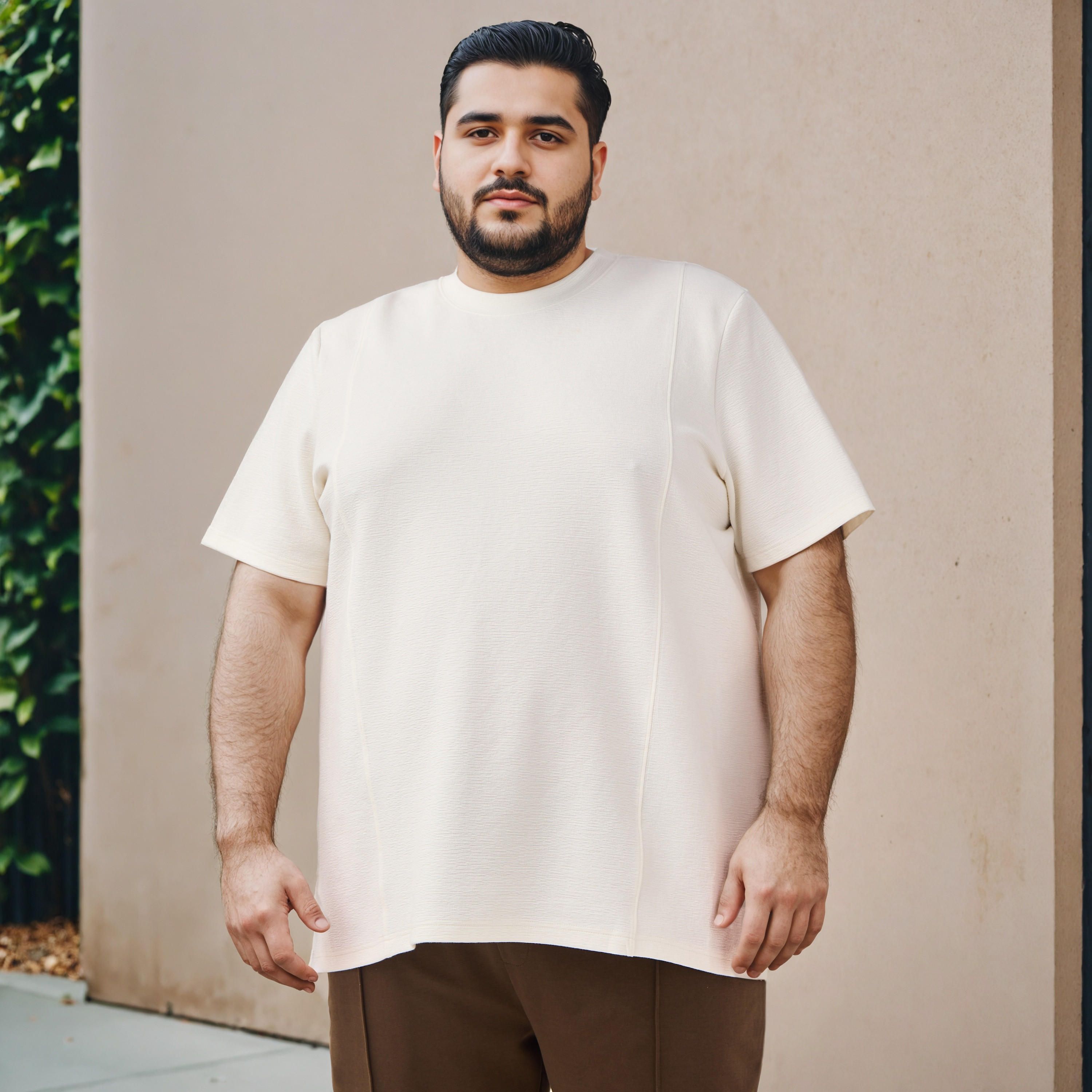 Plus Size Regular Fit Textured T-shirt-men-clothing-tshirtsandpolos-tshirts-image-1