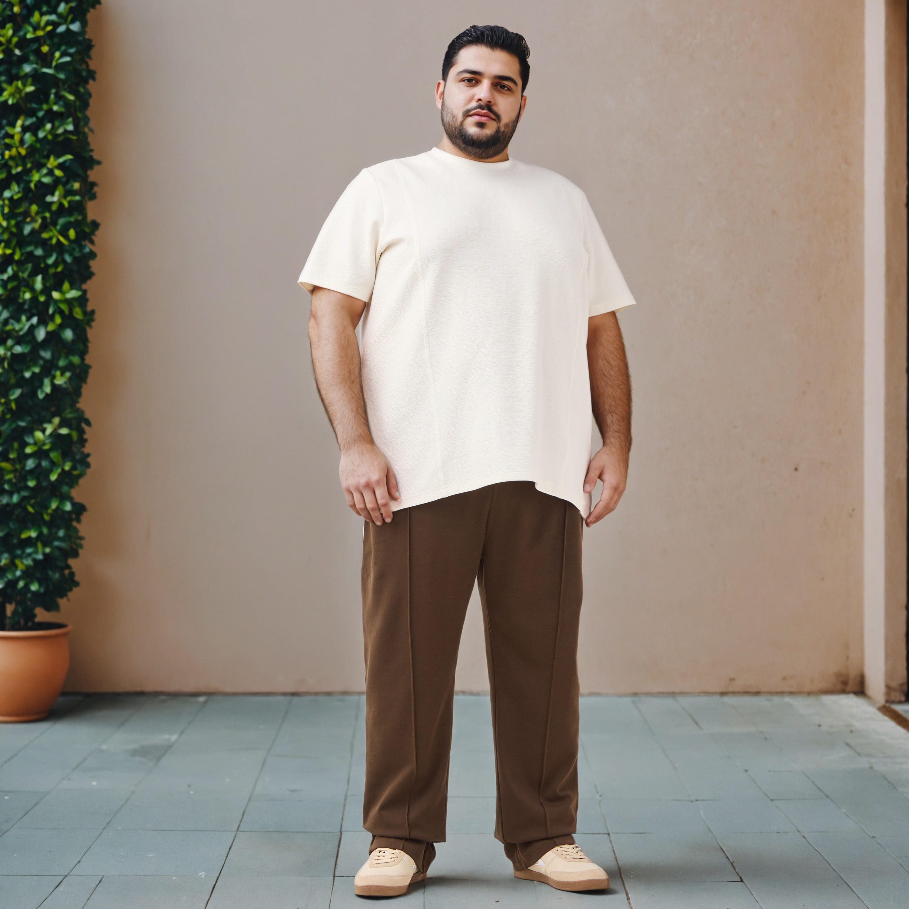 Plus Size Regular Fit Textured T-shirt-men-clothing-tshirtsandpolos-tshirts-image-2