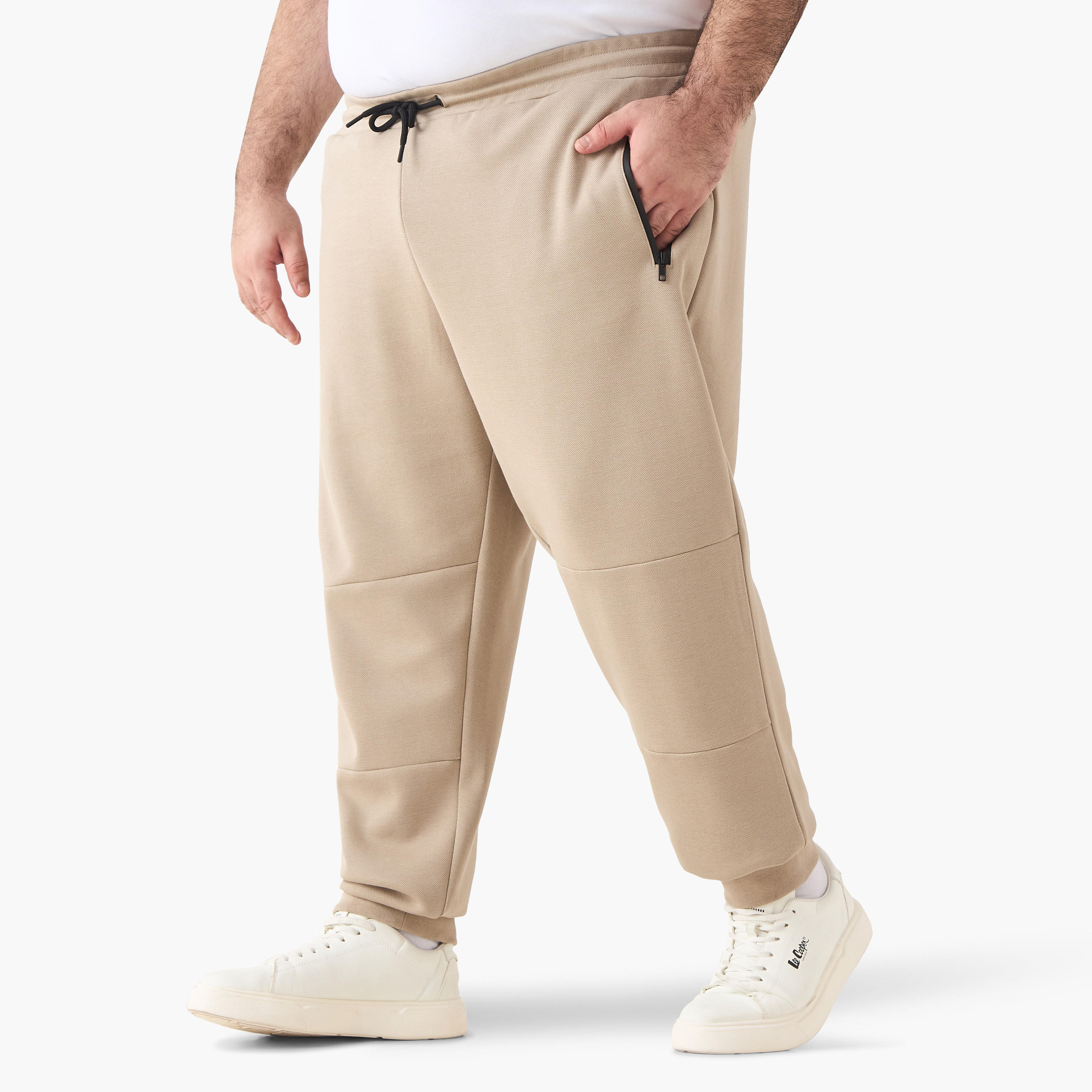 بنطلون رياضي مقاس كبير مع رباط إغلاق وجيوب-men-clothing-bottoms-joggers-image-5