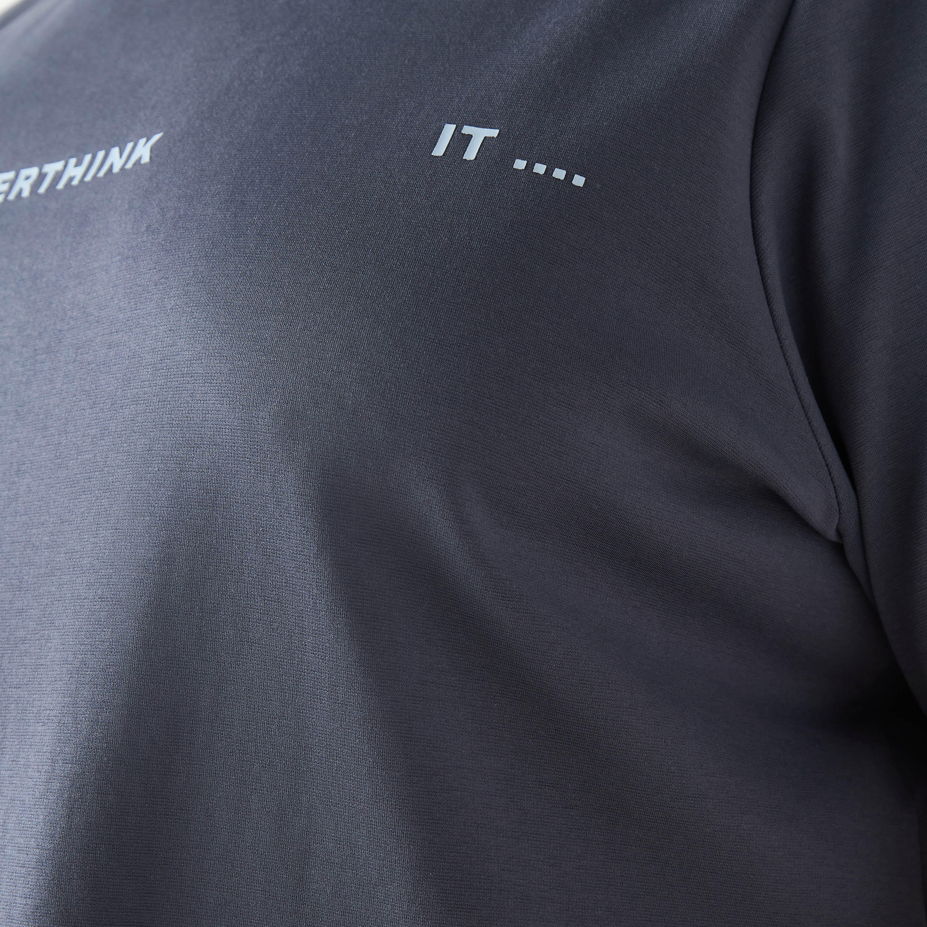 تيشيرت مقاس كبير بياقة ضيقة وطبعات شعار-men-clothing-tshirtsandpolos-tshirts-image-1