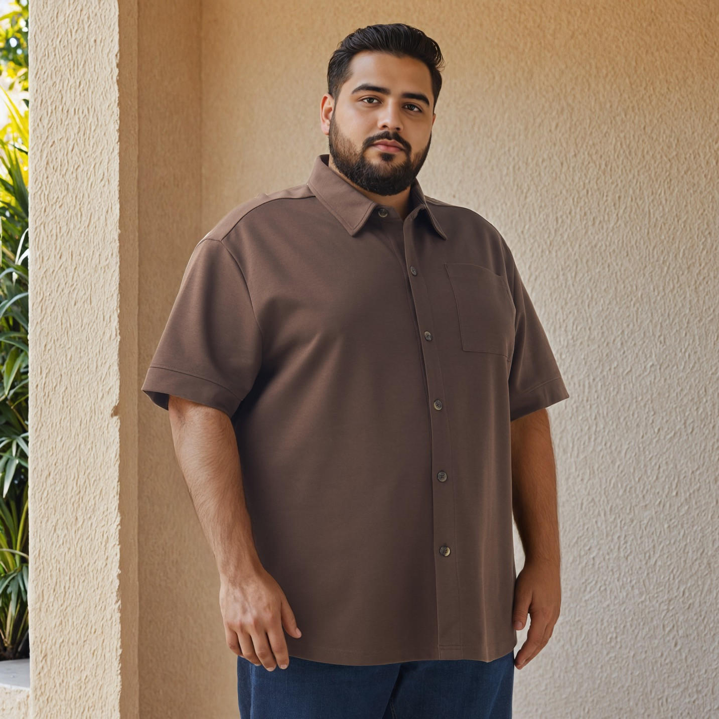 قميص مقاس كبير بقصة عادية-men-clothing-shirts-image-5