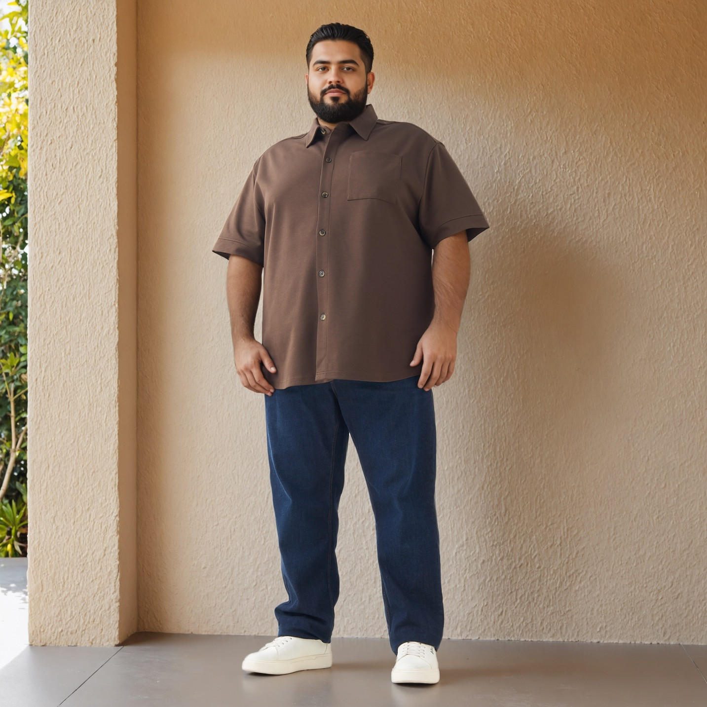 قميص مقاس كبير بقصة عادية-men-clothing-shirts-image-4