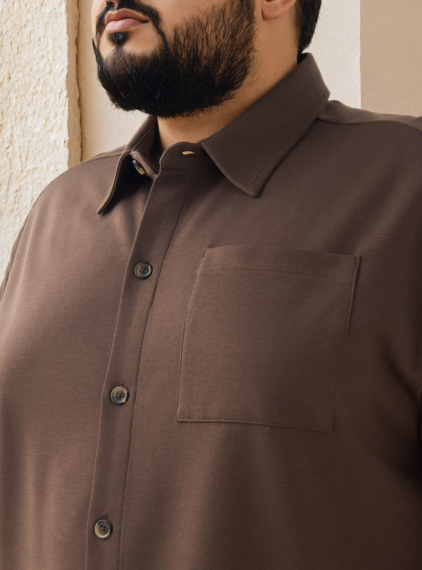 قميص مقاس كبير بقصة عادية-men-clothing-shirts-image-2