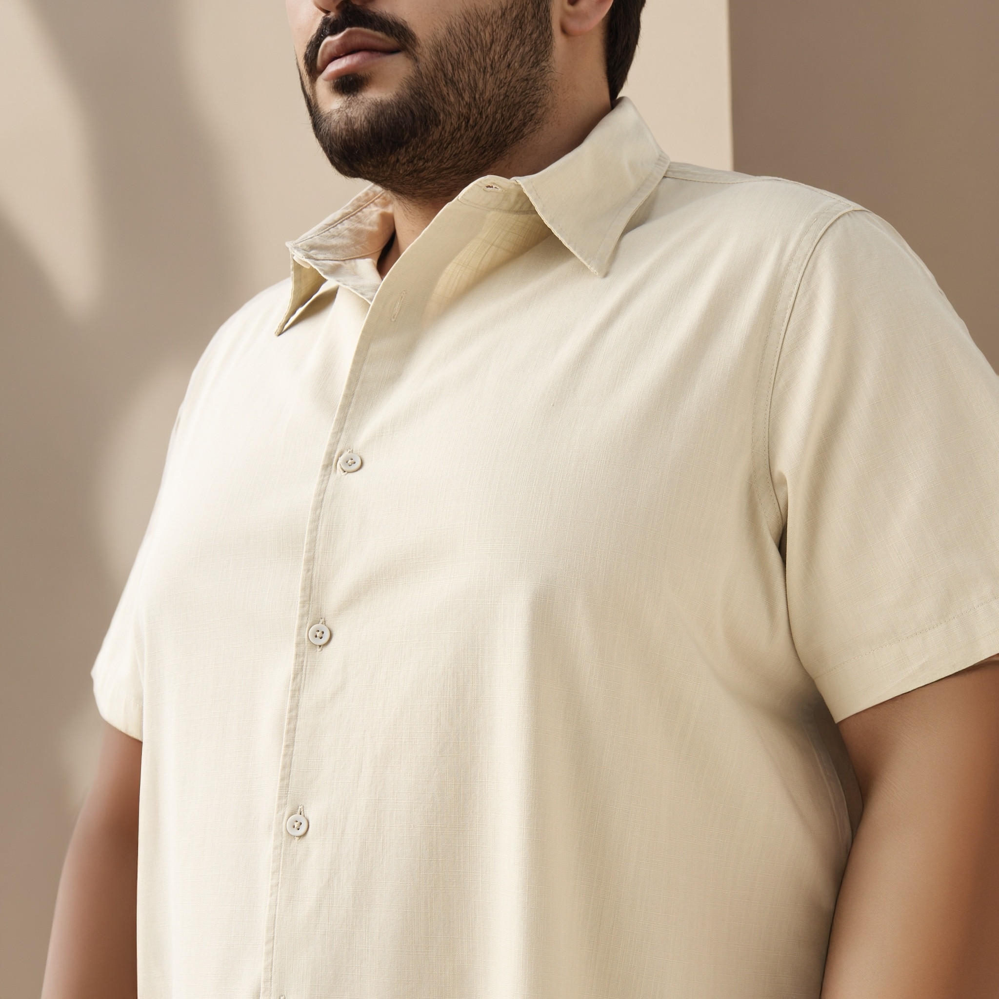 Plus Size Textured Regular Fit Shirt-men-clothing-shirts-image-4