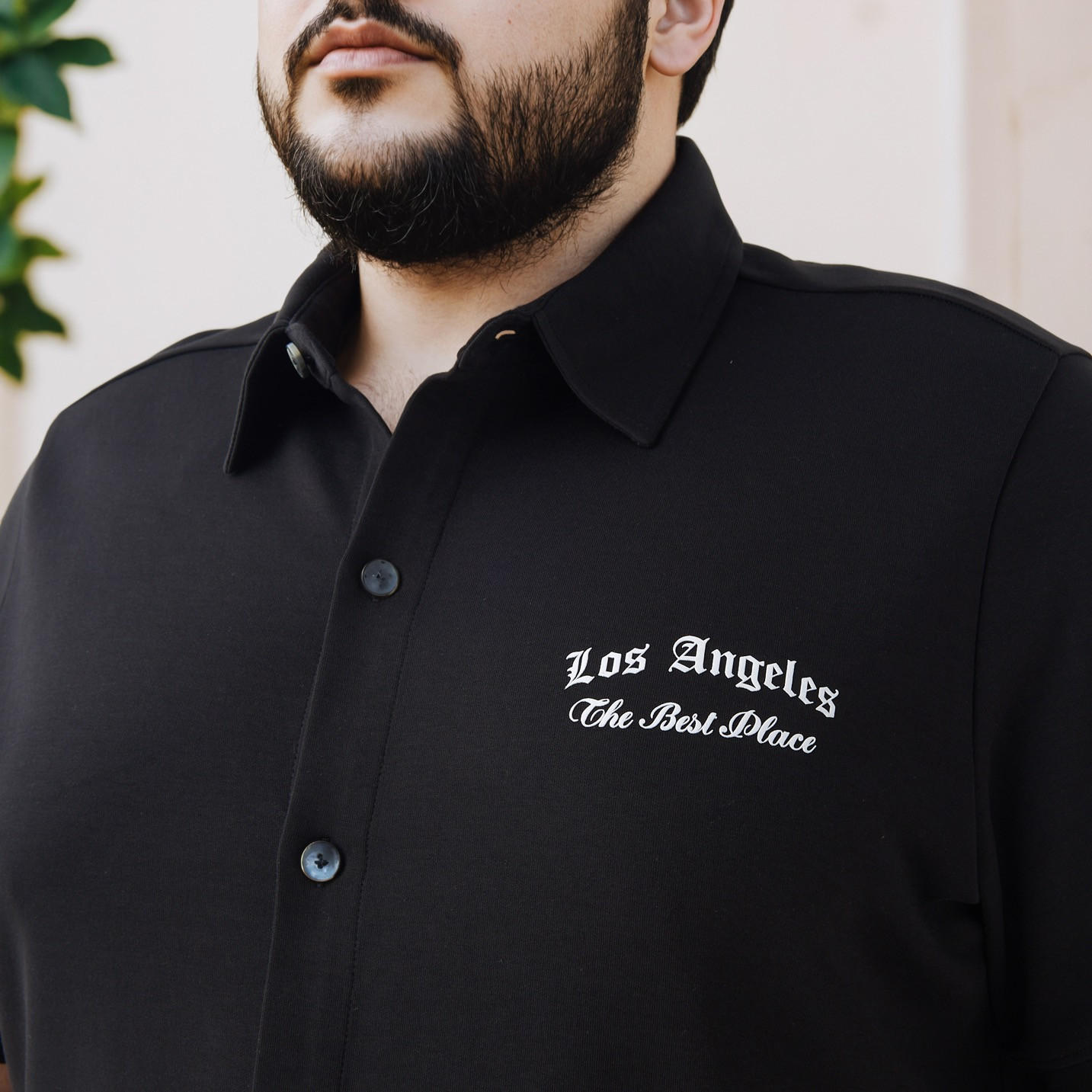 Plus Size Regular Fit Printed Shirt with Short Sleeves-men-clothing-shirts-image-4
