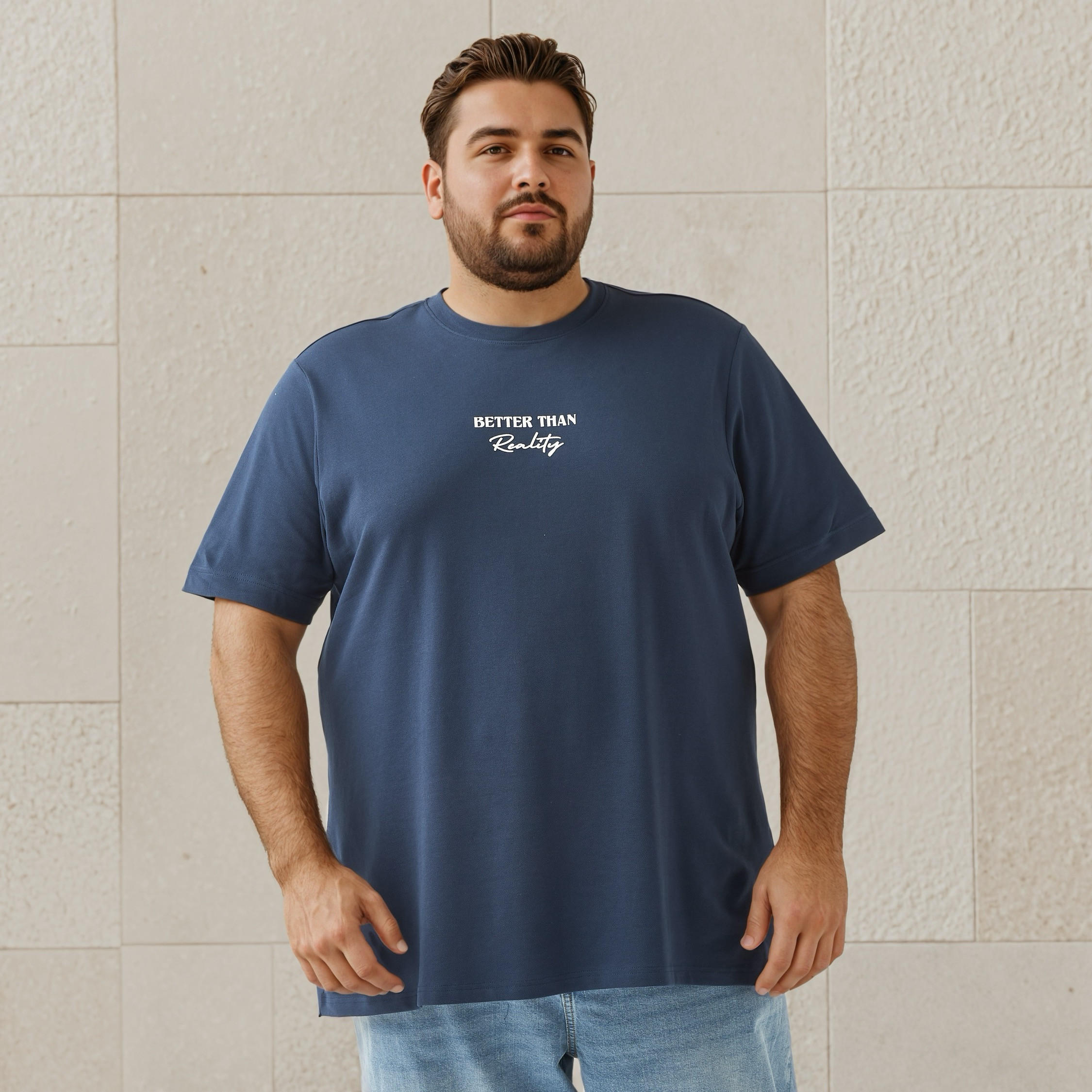 Plus Size Slogan Print T-shirt-men-clothing-tshirtsandpolos-tshirts-image-2