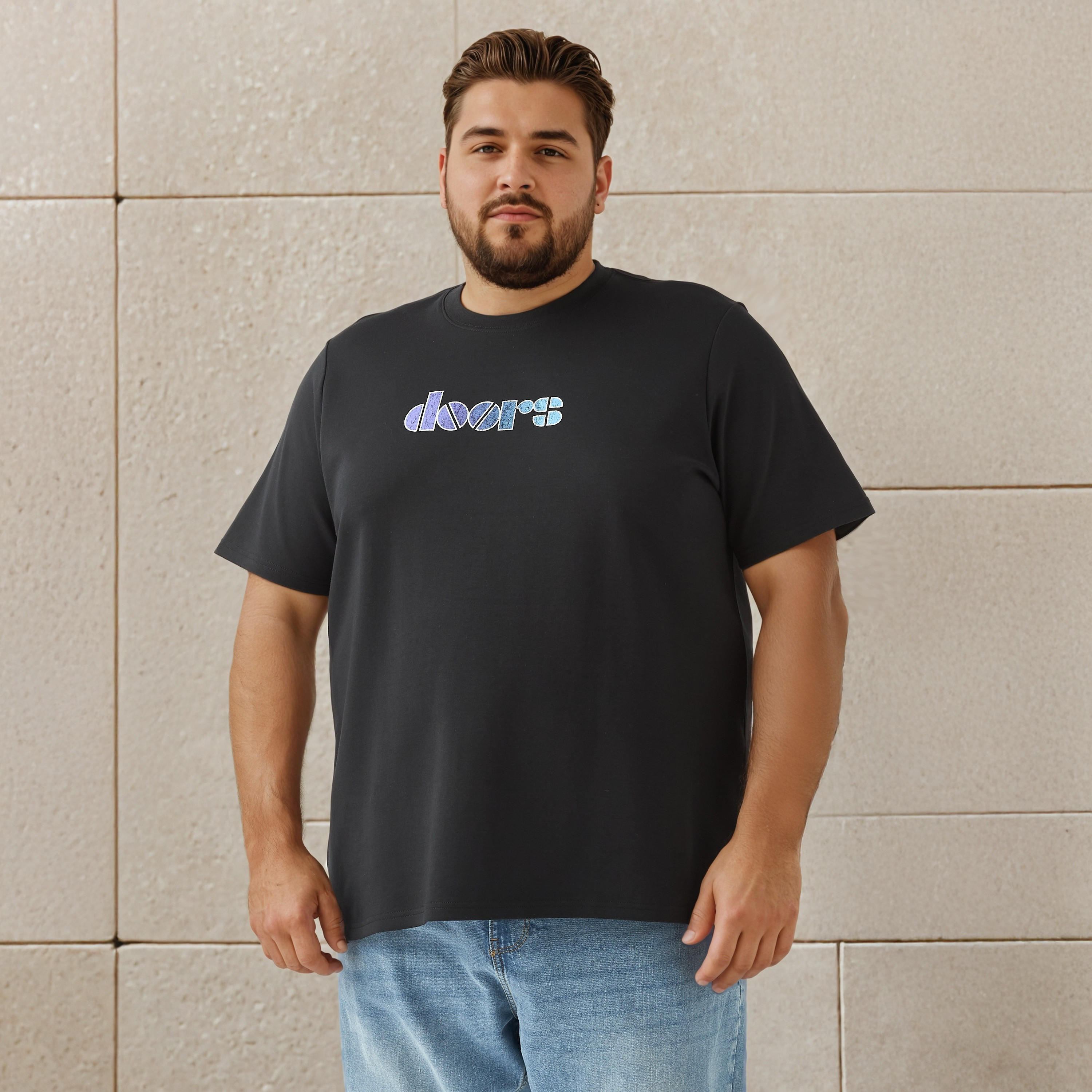Plus Size The Doors Graphic Print T-shirt-men-clothing-tshirtsandpolos-tshirts-image-1