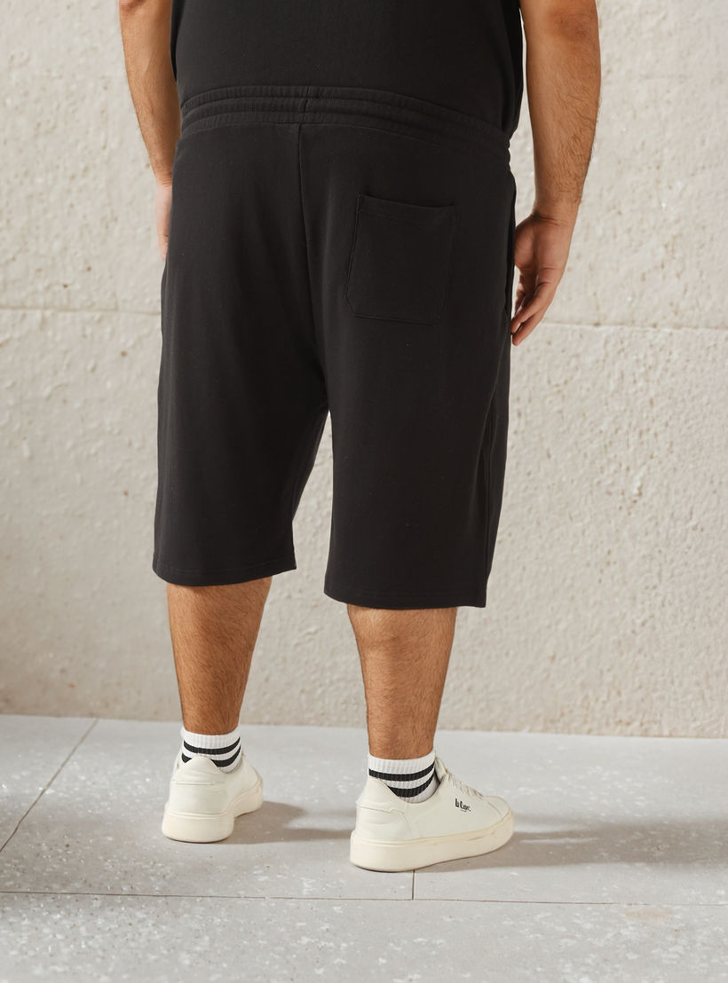 شورت مقاس كبير بخصر مطاطي وطبعات باريس سان جيرمان-men-clothing-bottoms-shorts-image-3