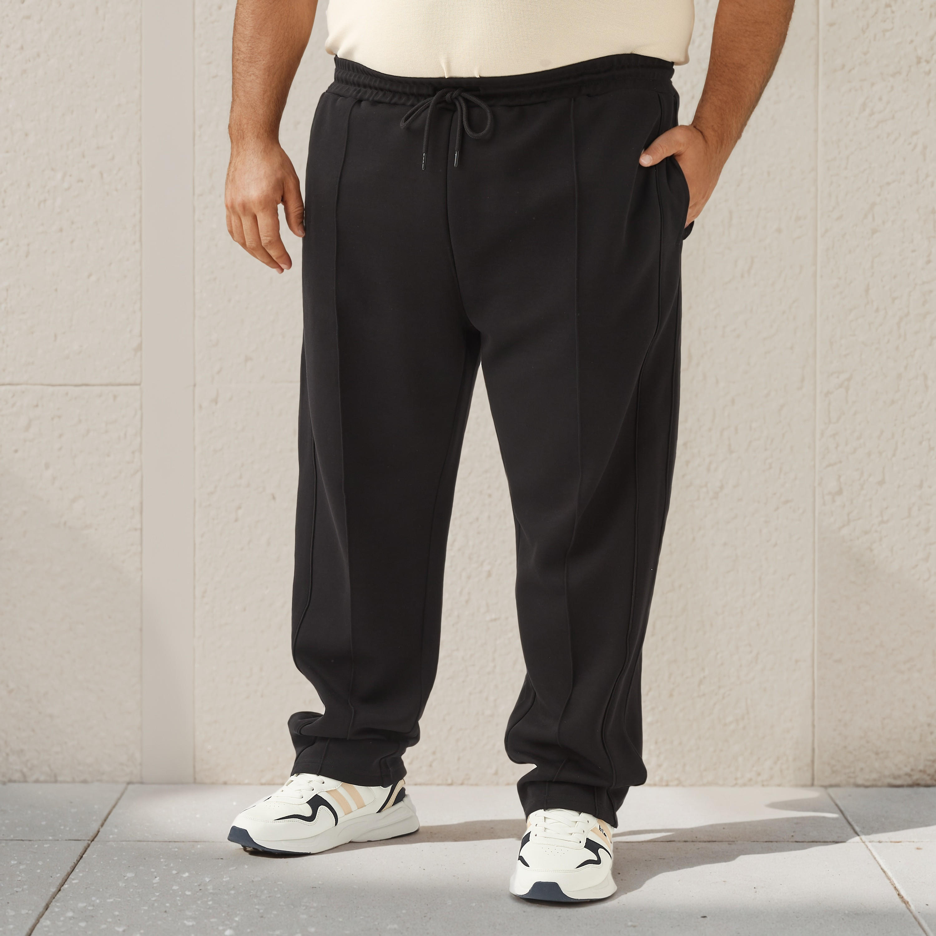 بنطلون رياضي مقاس كبير بقصة عادية-men-clothing-bottoms-joggers-image-5