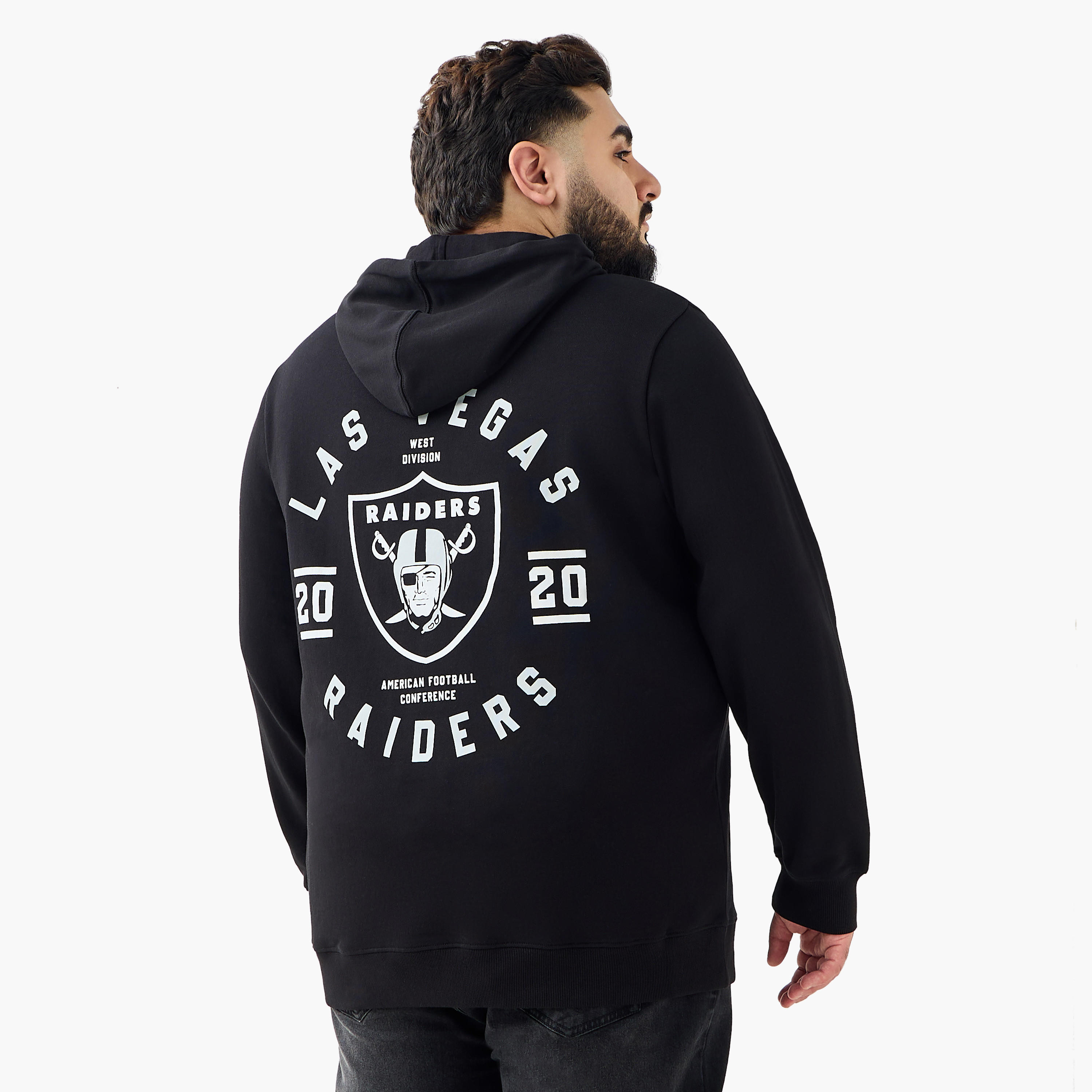 Men Las Vegas Raiders Print Cotton Hooded Sweatshirt-men-winterwear-hoodiesandsweatshirts-image-1