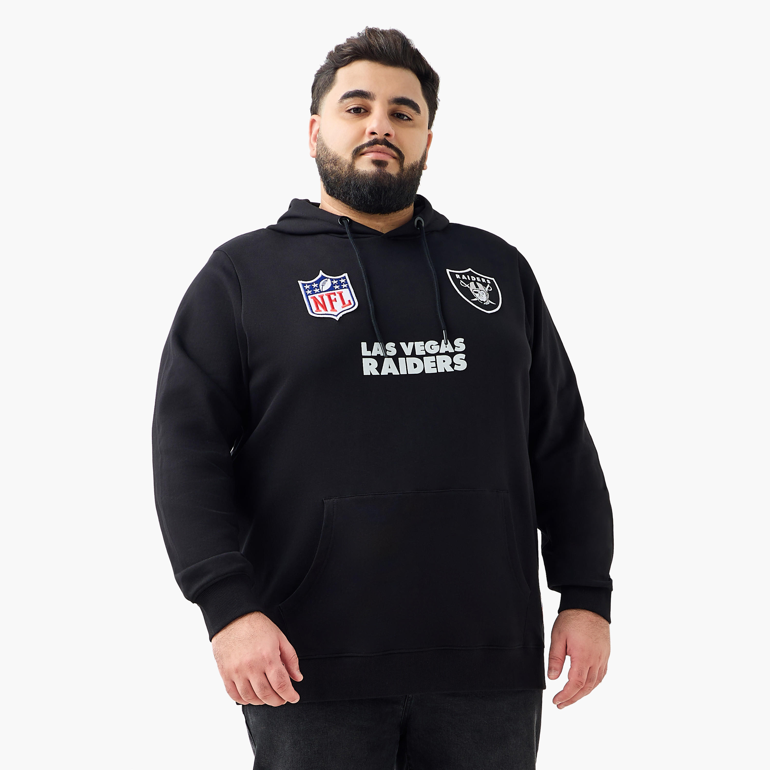Men Las Vegas Raiders Print Cotton Hooded Sweatshirt-men-winterwear-hoodiesandsweatshirts-image-3