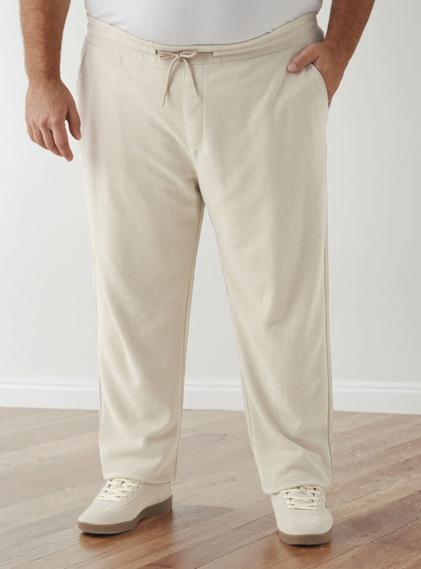 Men Regular Fit Joggers with Flexi Waist-men-clothing-bottoms-joggers-image-1