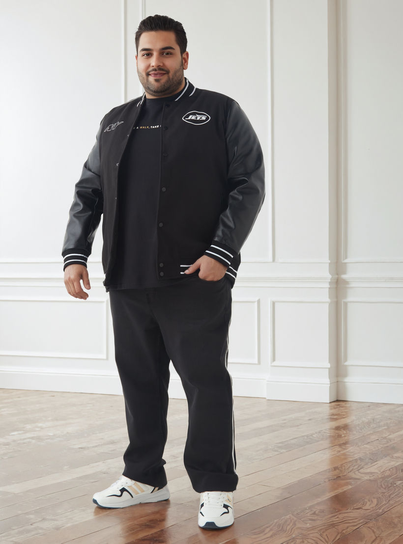 Men Plus Size Regular Fit New York Jets Print Varsity Jacket-men-clothing-jacketsandblazers-jackets-image-2