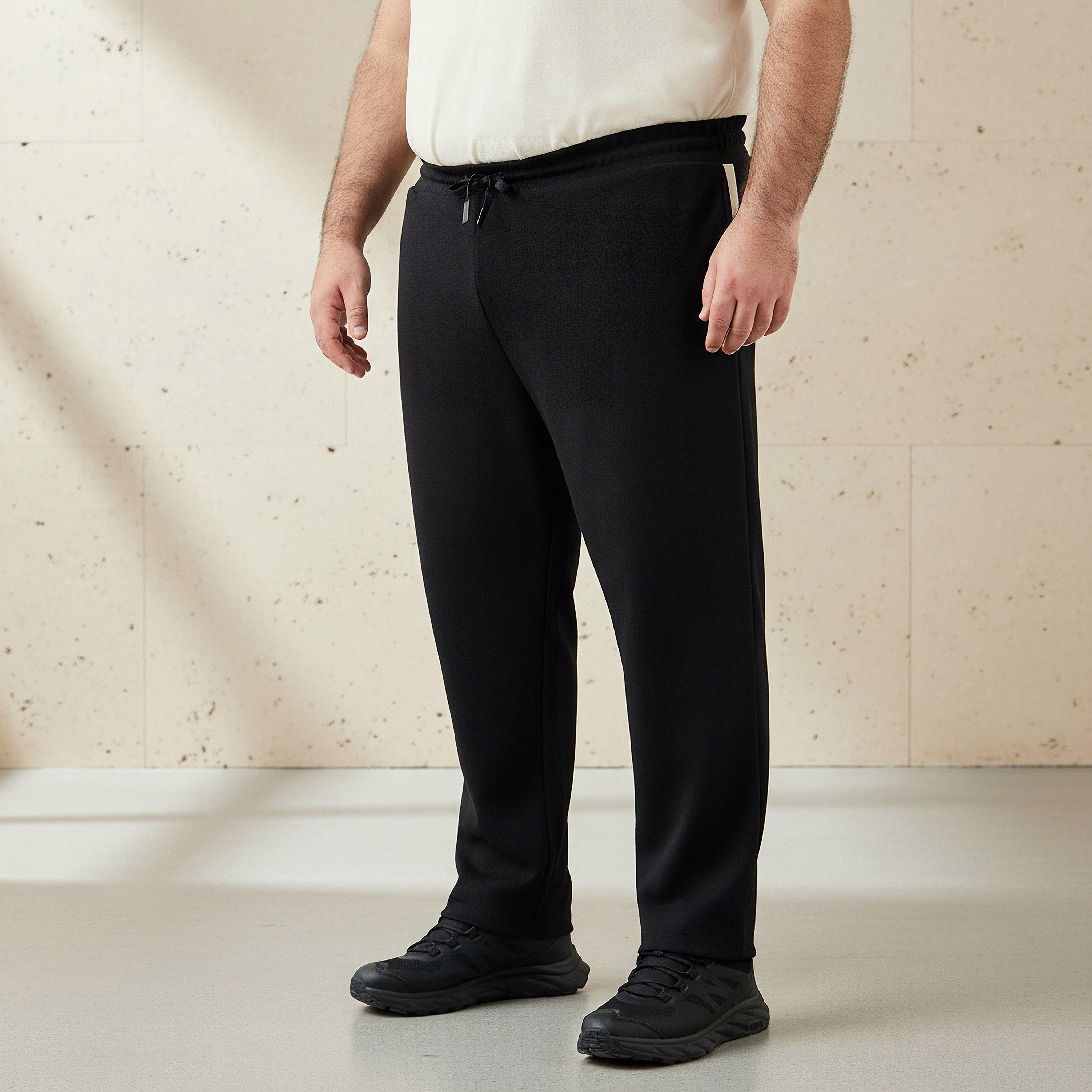 Men Regular Fit Joggers with Pockets-men-clothing-bottoms-joggers-image-1