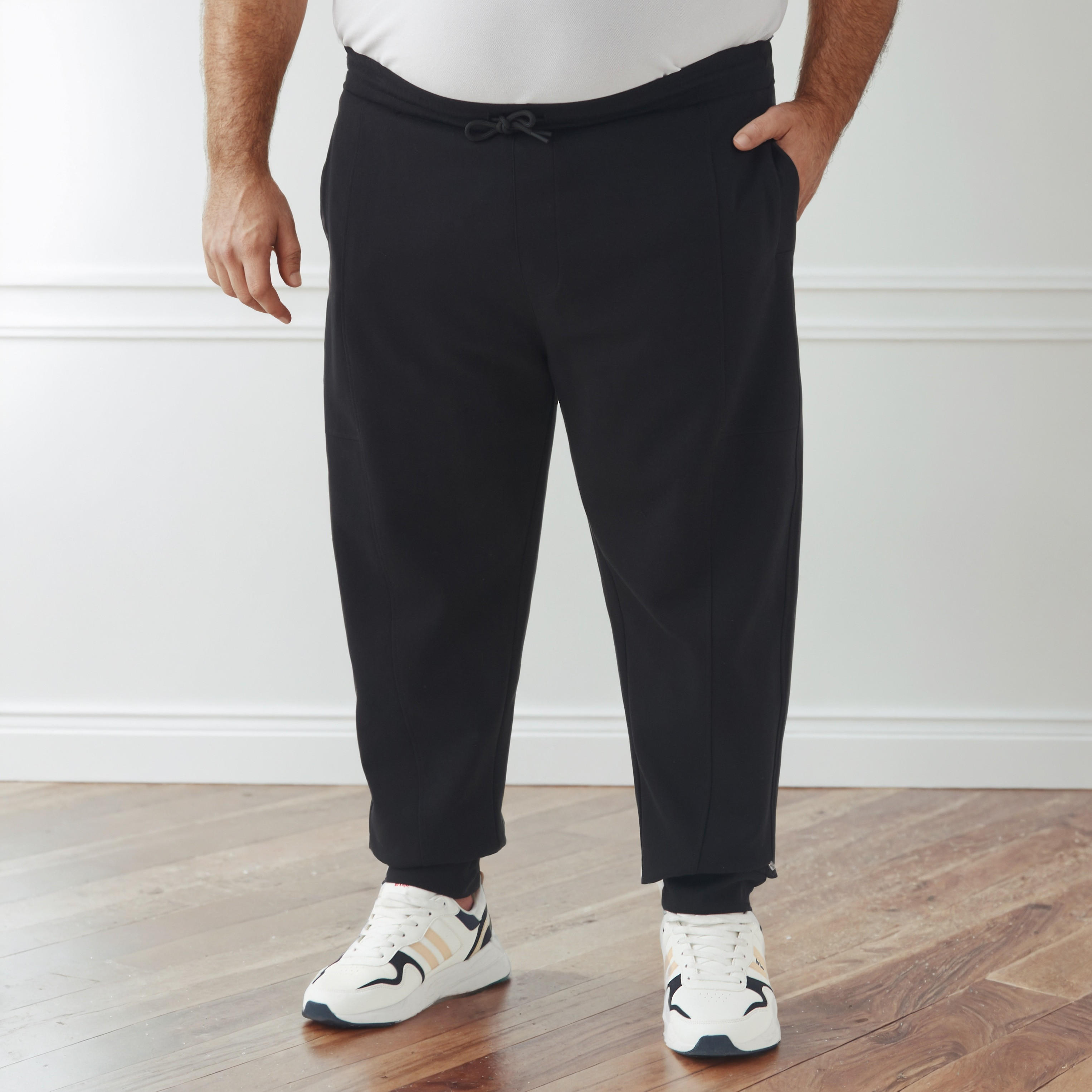 Men Regular Fit Flexi Waist Joggers with Pockets-men-clothing-bottoms-joggers-image-1