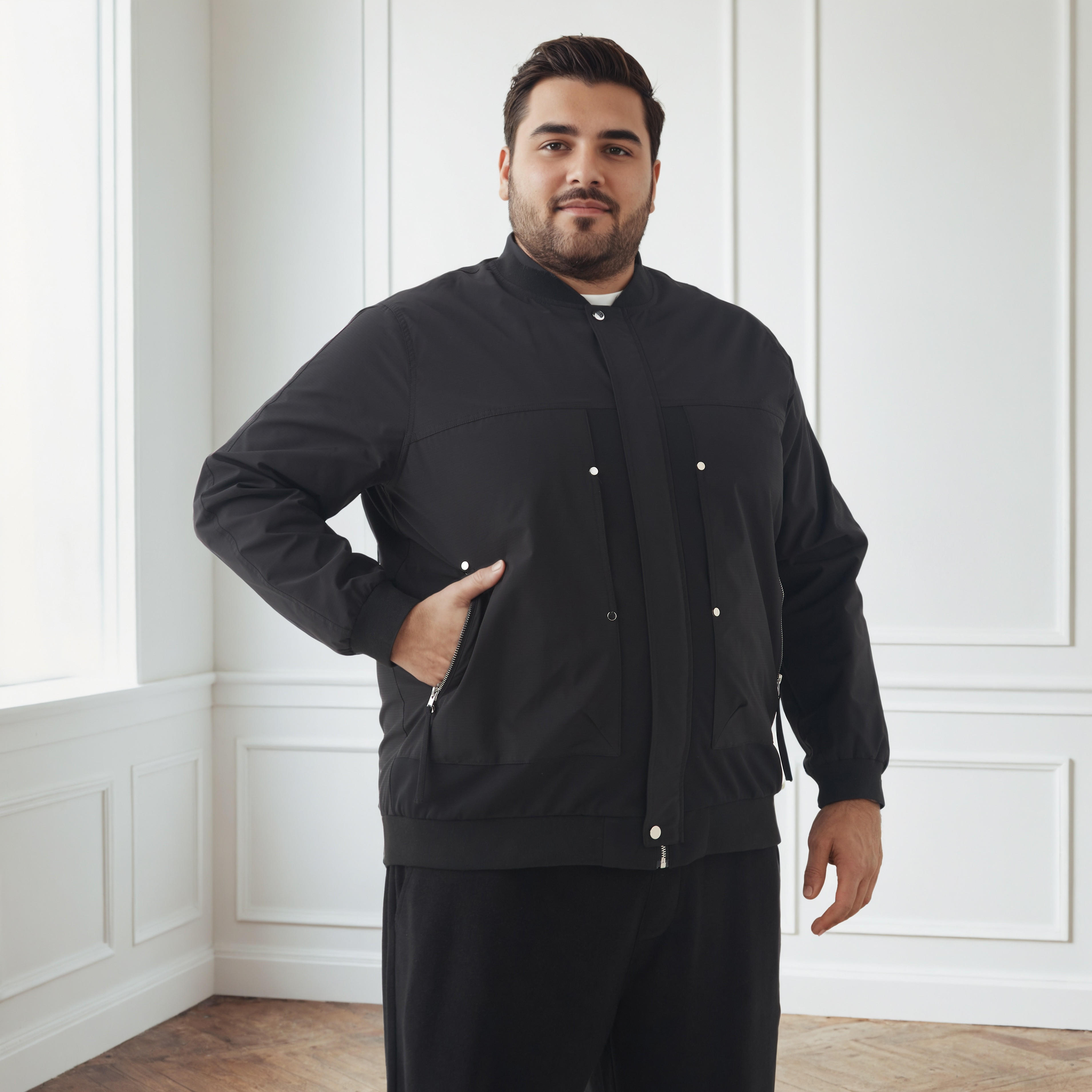 Men Regular Fit Zip-Through Bomber Jacket-men-clothing-jacketsandblazers-jackets-image-1