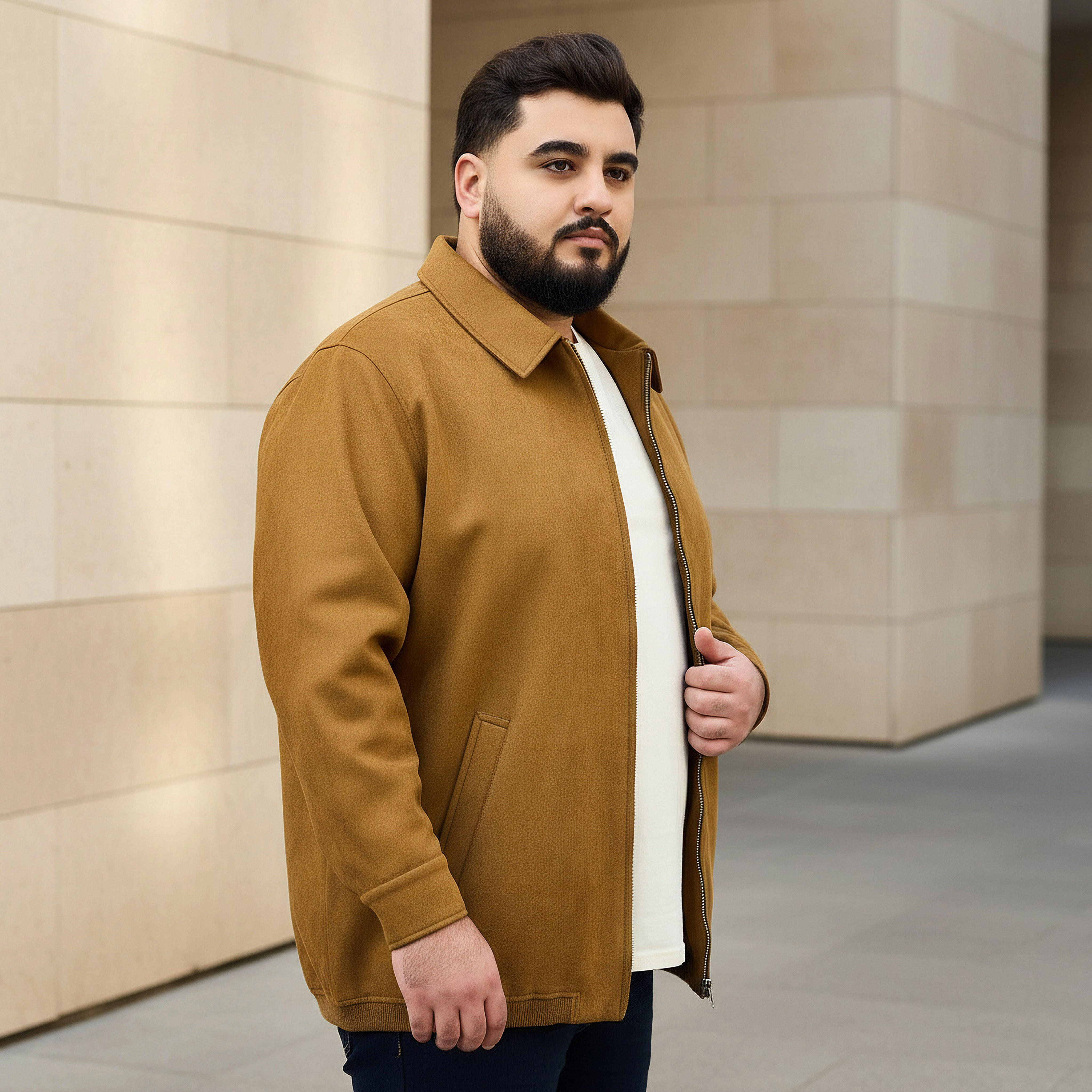 Men Regular Fit Suede Longline Jacket-men-clothing-jacketsandblazers-jackets-image-1