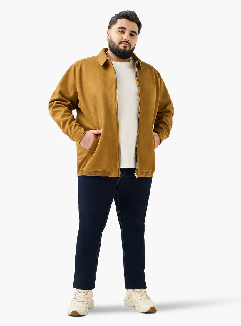 جاكيت جلد سويدي طويل بقصة عادية للرجال-men-clothing-jacketsandblazers-jackets-image-3