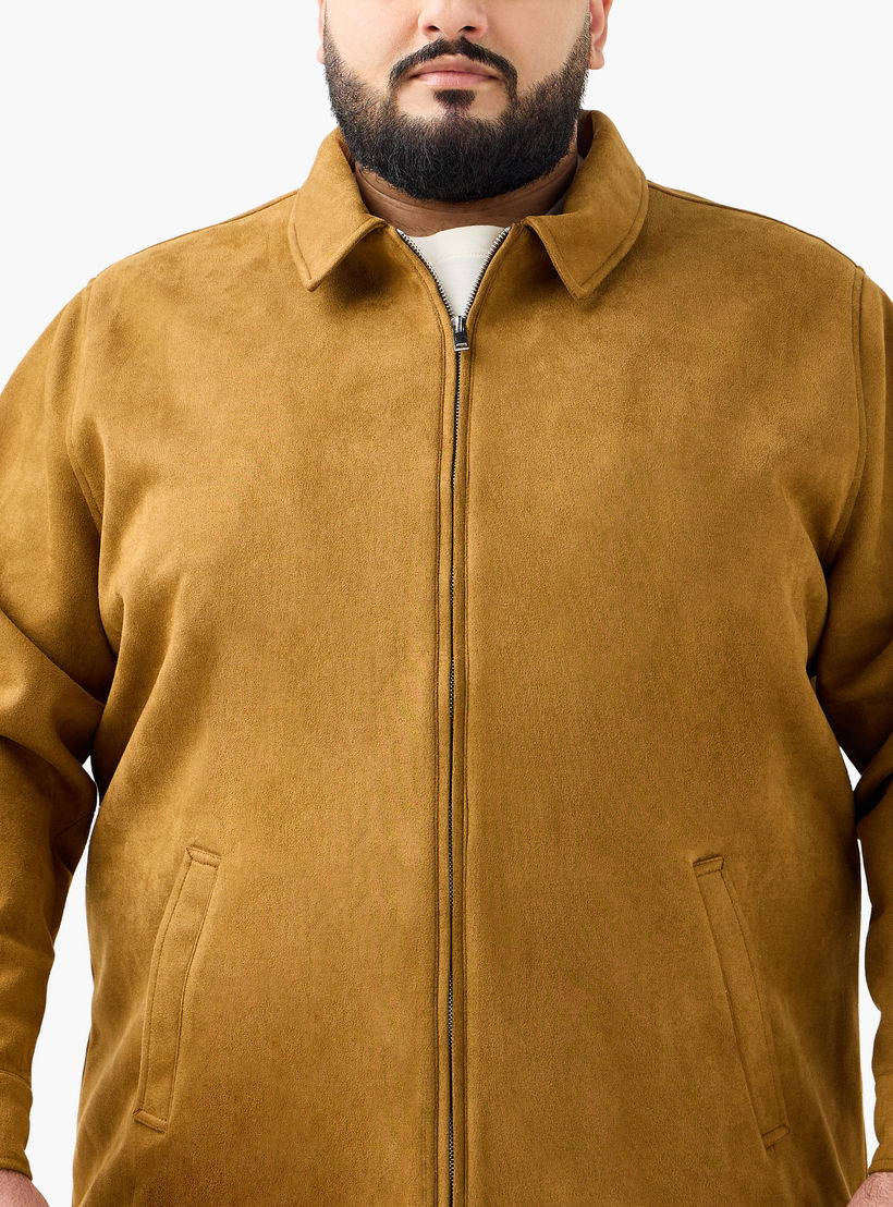 جاكيت جلد سويدي طويل بقصة عادية للرجال-men-clothing-jacketsandblazers-jackets-image-2
