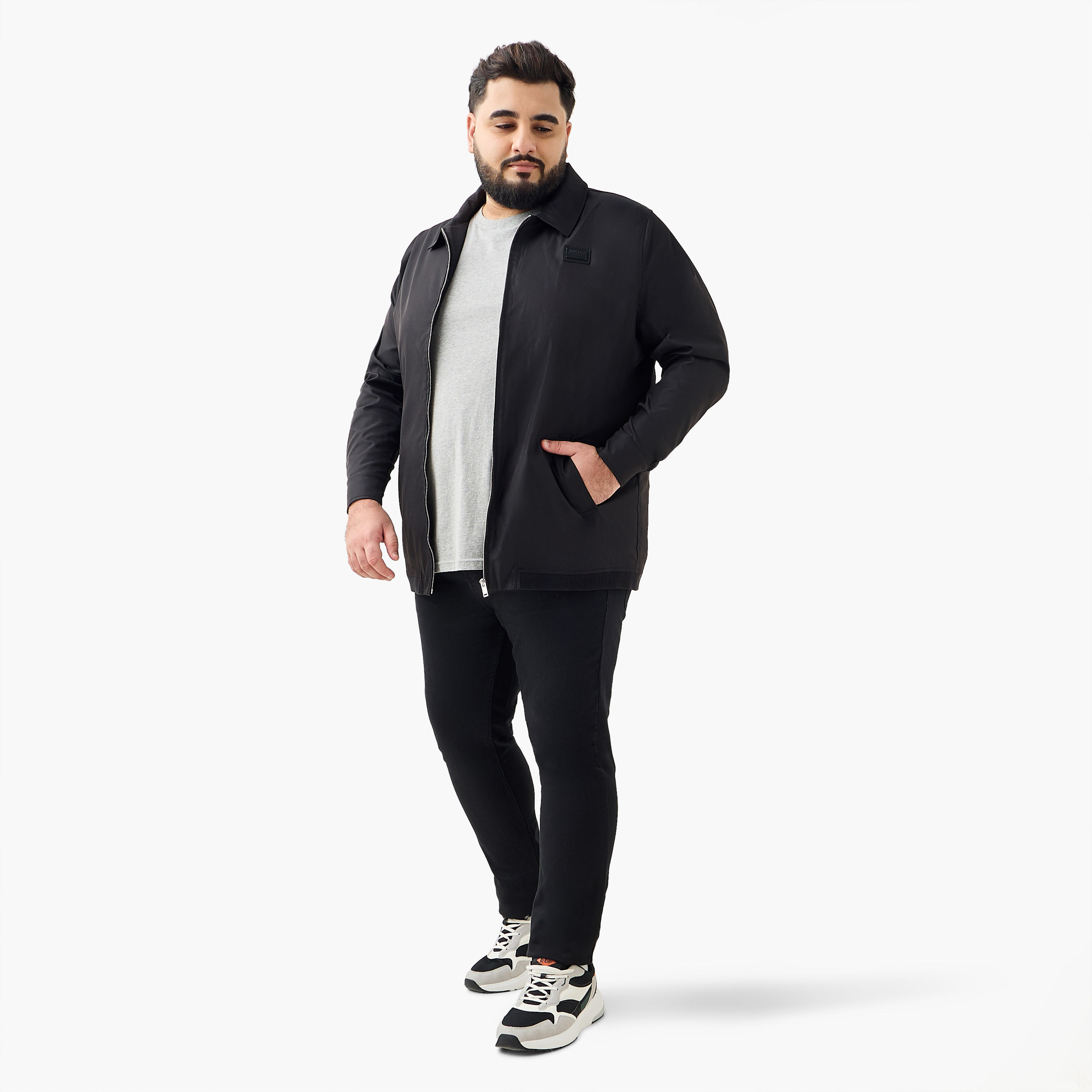 جاكيت طويل بقصة عادية للرجال-men-clothing-jacketsandblazers-jackets-image-4