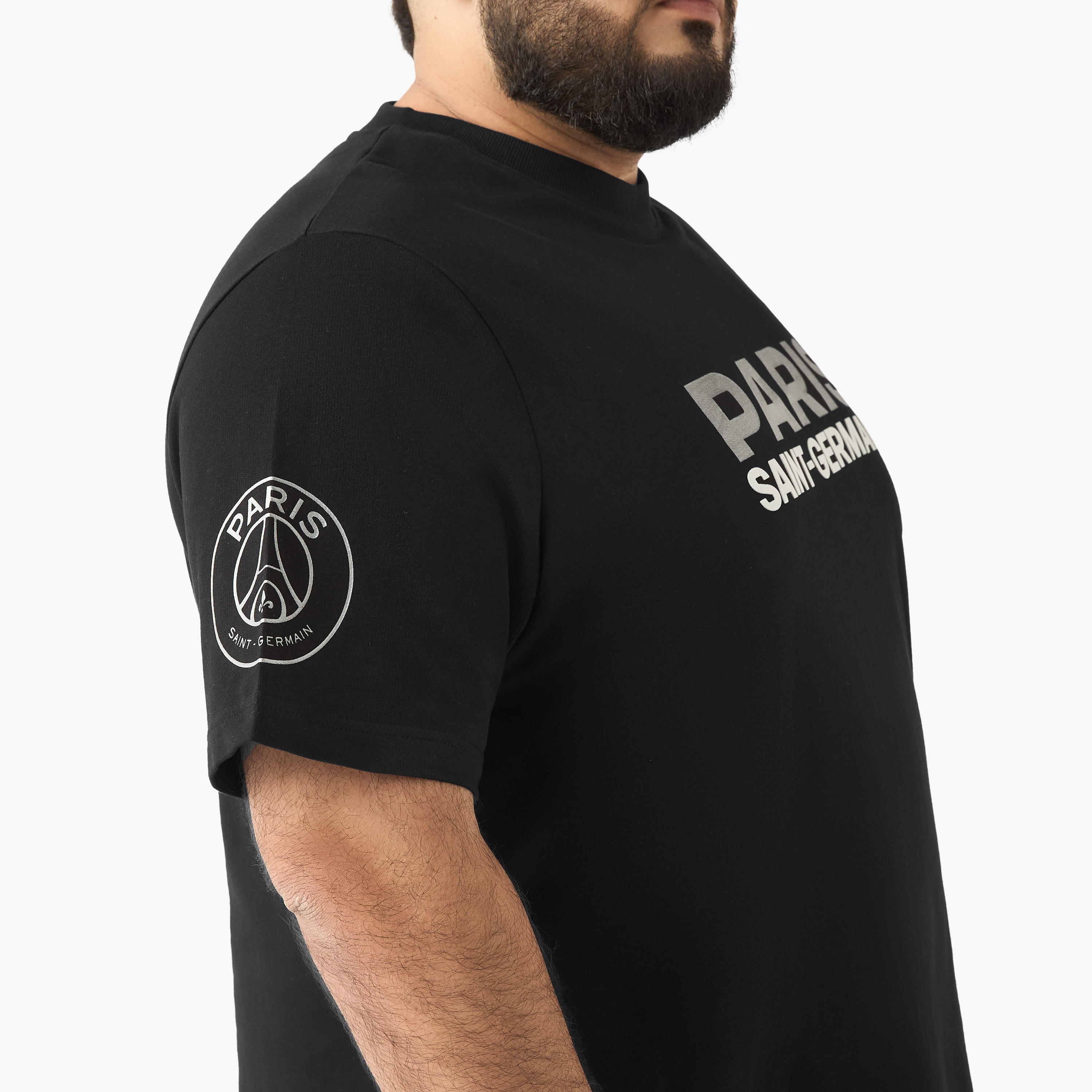 تيشيرت رجالي بقصة مريحة وطبعات باريس سان جيرمان وياقة ضيقة وأكمام قصيرة-men-clothing-tshirtsandpolos-tshirts-image-4