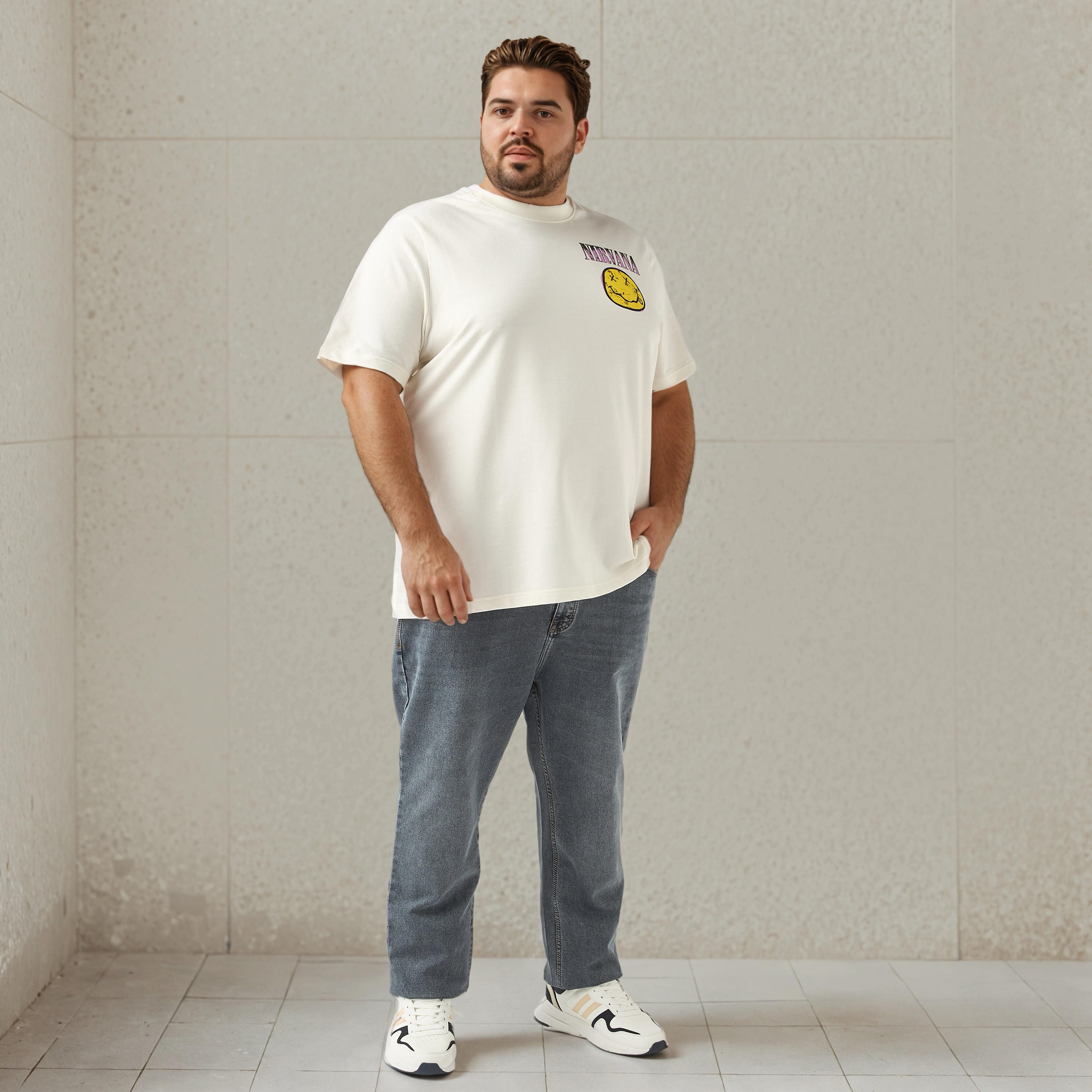 Men's Regular Fit Crew Neck Short Sleeves Nirvana Print T-shirt-men-clothing-tshirtsandpolos-tshirts-image-1