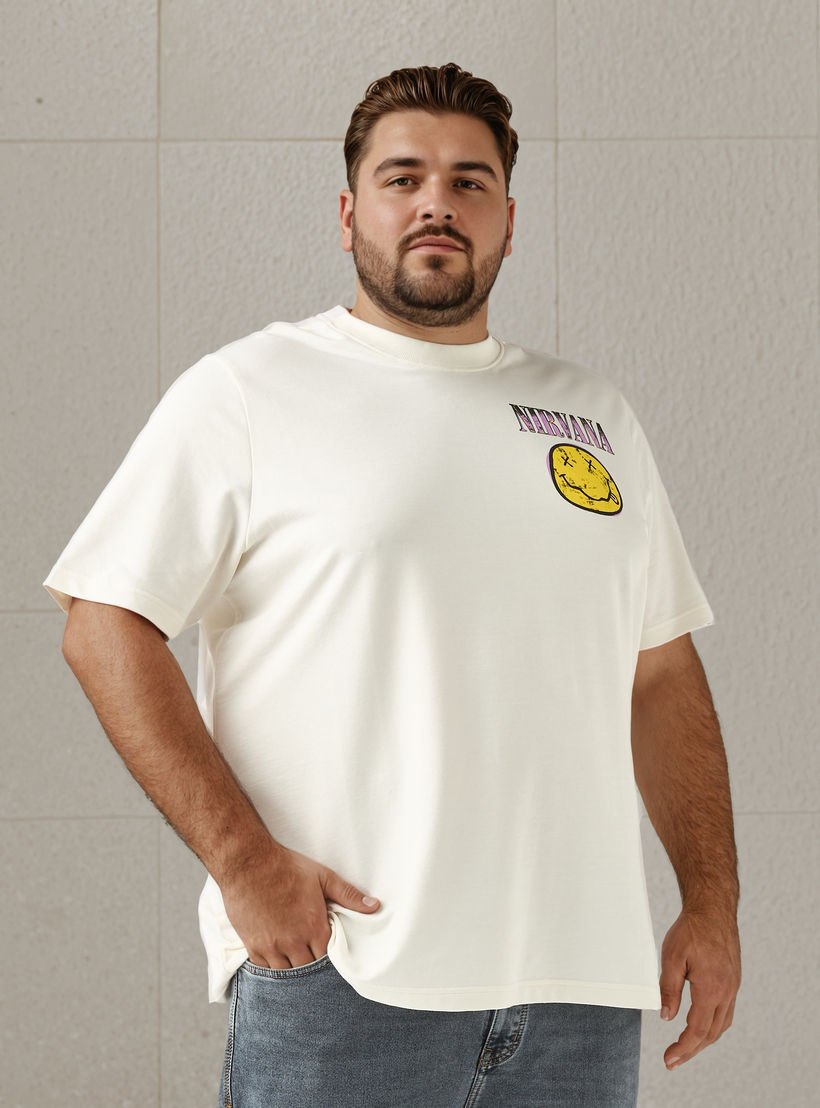 Men's Regular Fit Crew Neck Short Sleeves Nirvana Print T-shirt-men-clothing-tshirtsandpolos-tshirts-image-2