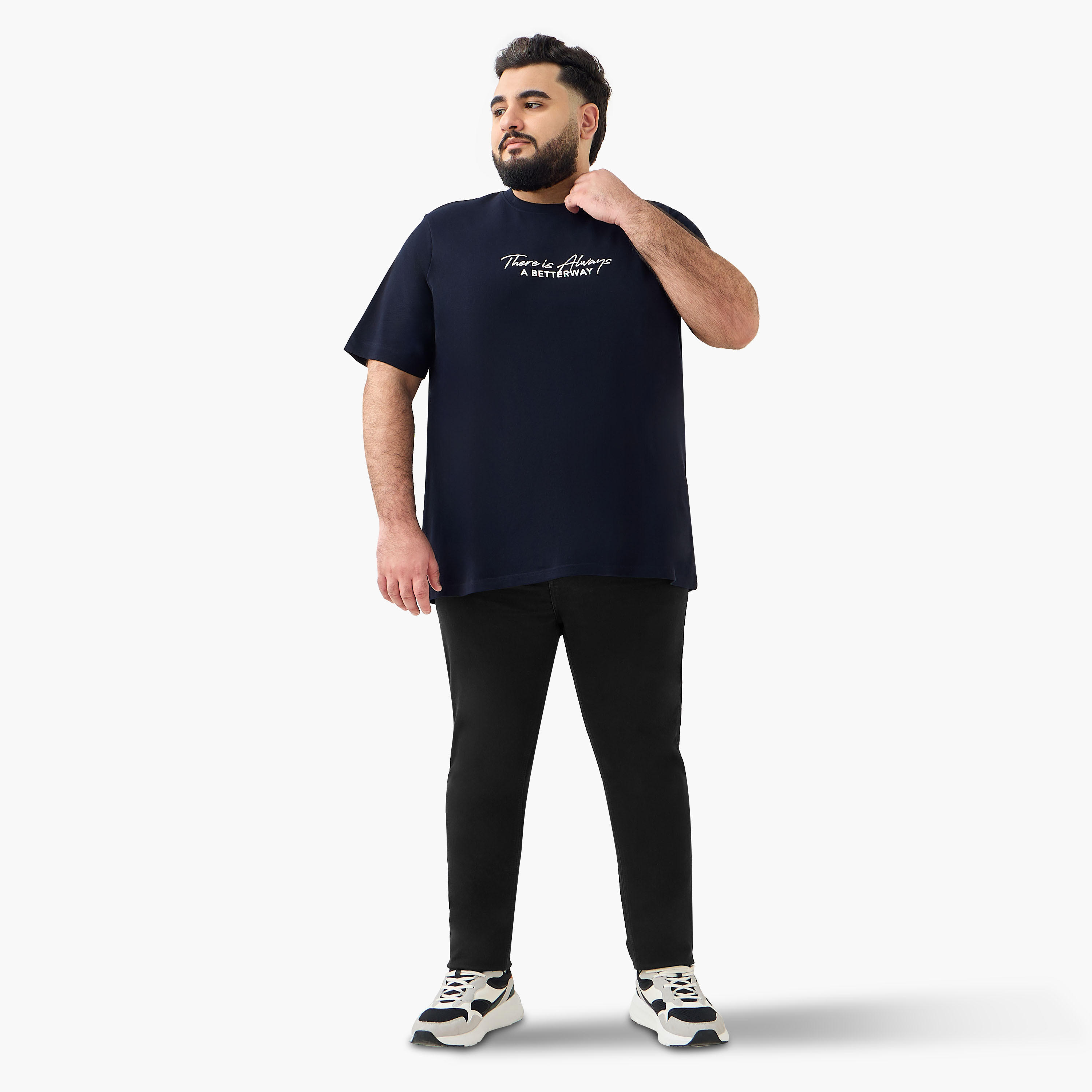 Men Regular Fit Crew Neck Short Sleeves Slogan Print T-shirt-men-clothing-tshirtsandpolos-tshirts-image-2