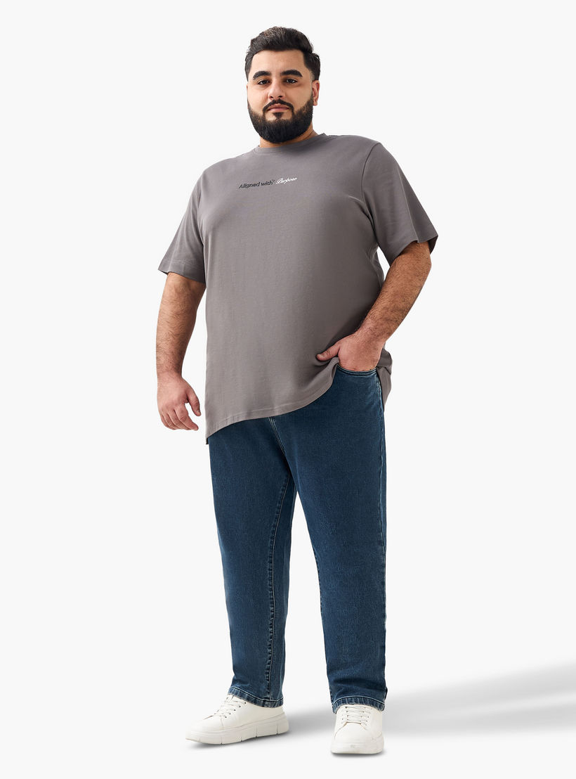 Men Regular Fit Crew Neck Short Sleeve Slogan Print T-shirt-men-clothing-tshirtsandpolos-tshirts-image-2