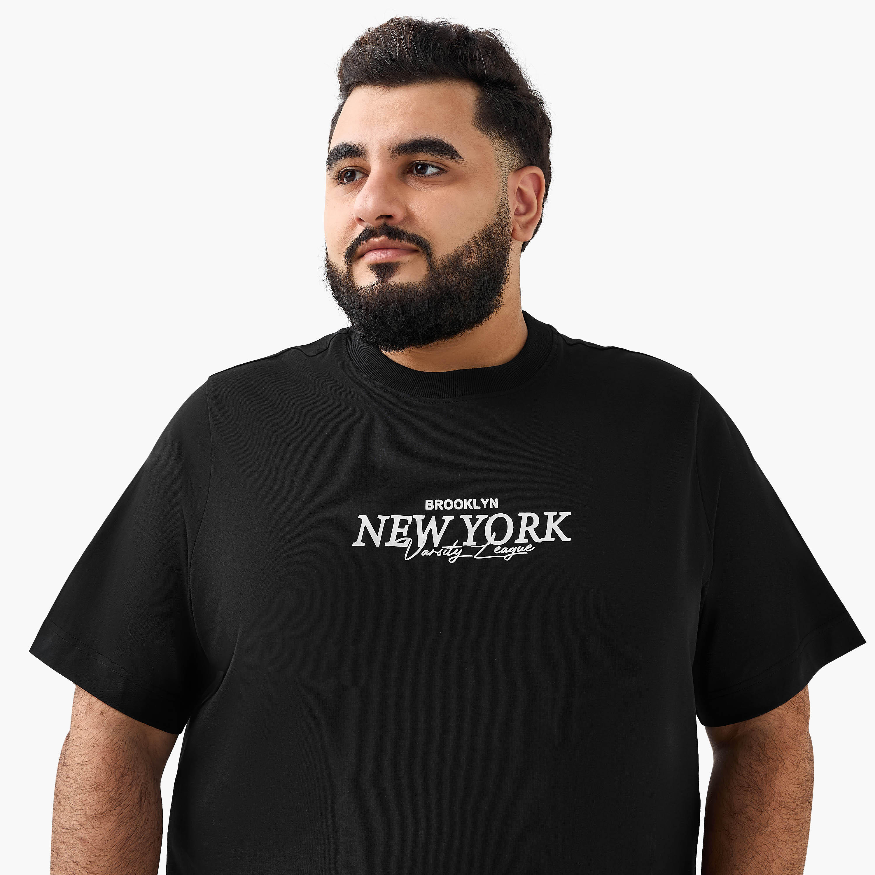 Men Regular Fit Crew Neck Short Sleeve Brooklyn New York Print T-shirt-men-clothing-tshirtsandpolos-tshirts-image-4