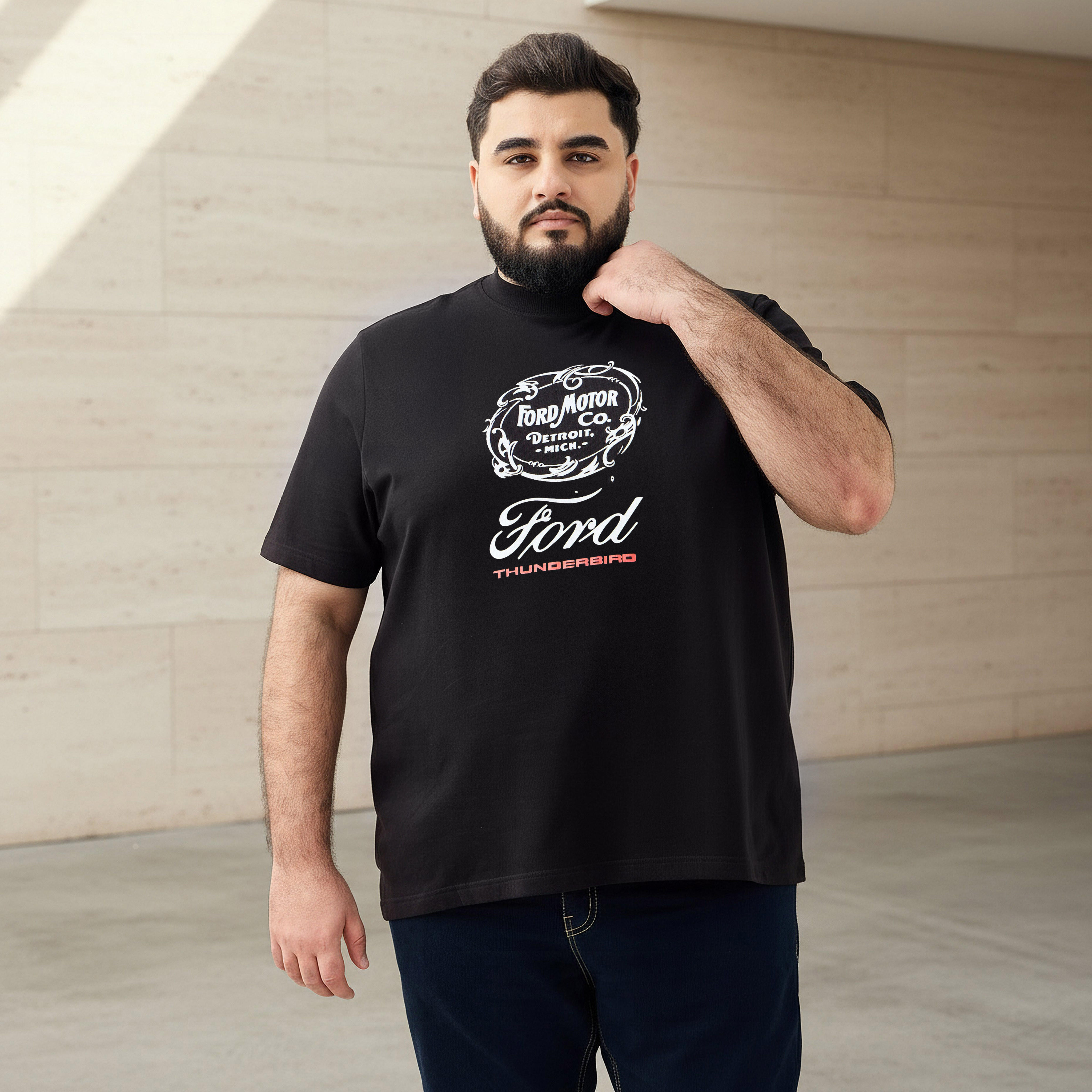 Men Crew Neck Short Sleeves Ford Print T-shirt-PROMO_SP_BH_RGCC_BUY2FOR11_040325-image-1
