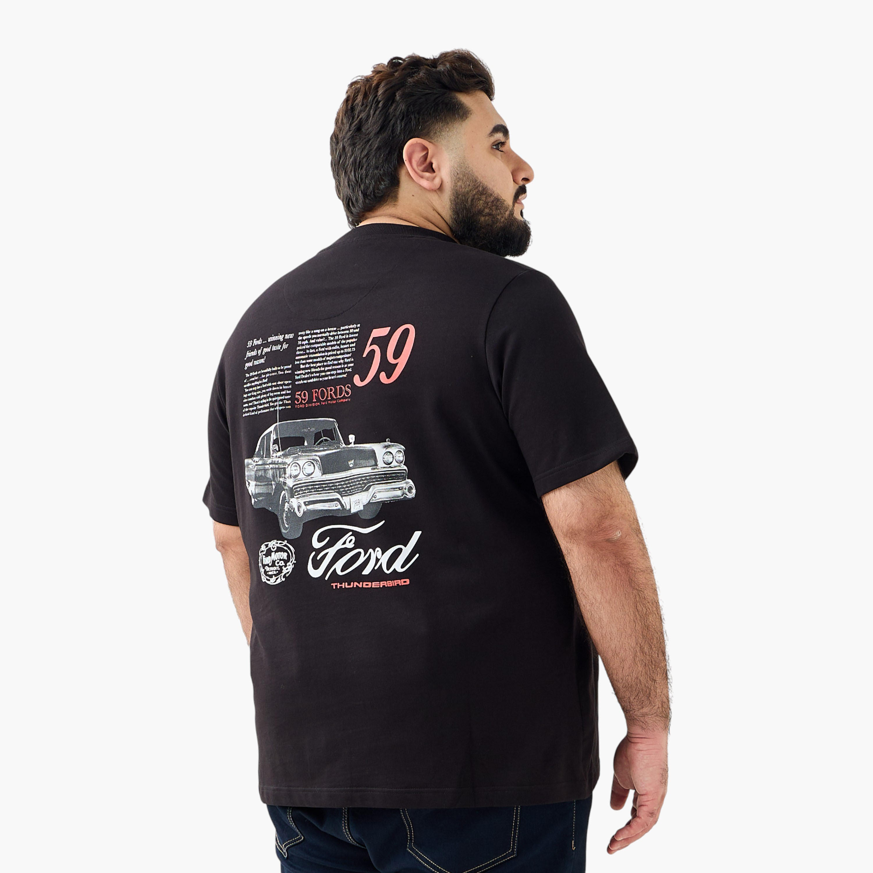 Men Crew Neck Short Sleeves Ford Print T-shirt-men-clothing-tshirtsandpolos-tshirts-image-3