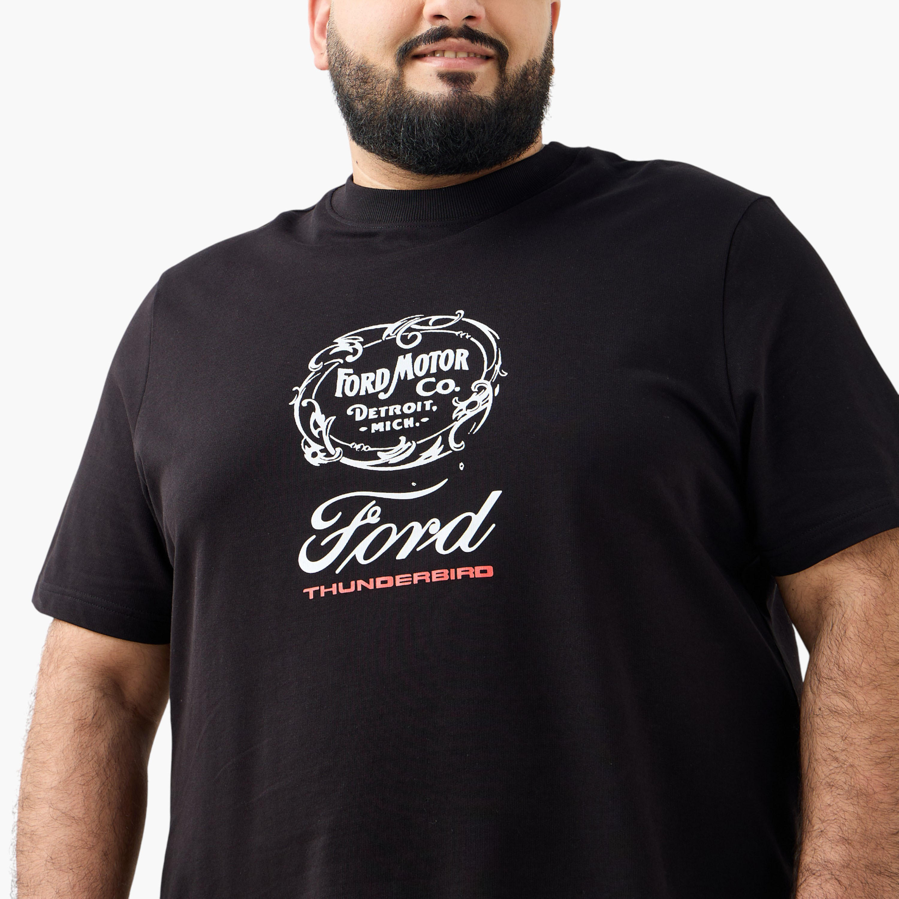 Men Crew Neck Short Sleeves Ford Print T-shirt-men-clothing-tshirtsandpolos-tshirts-image-4