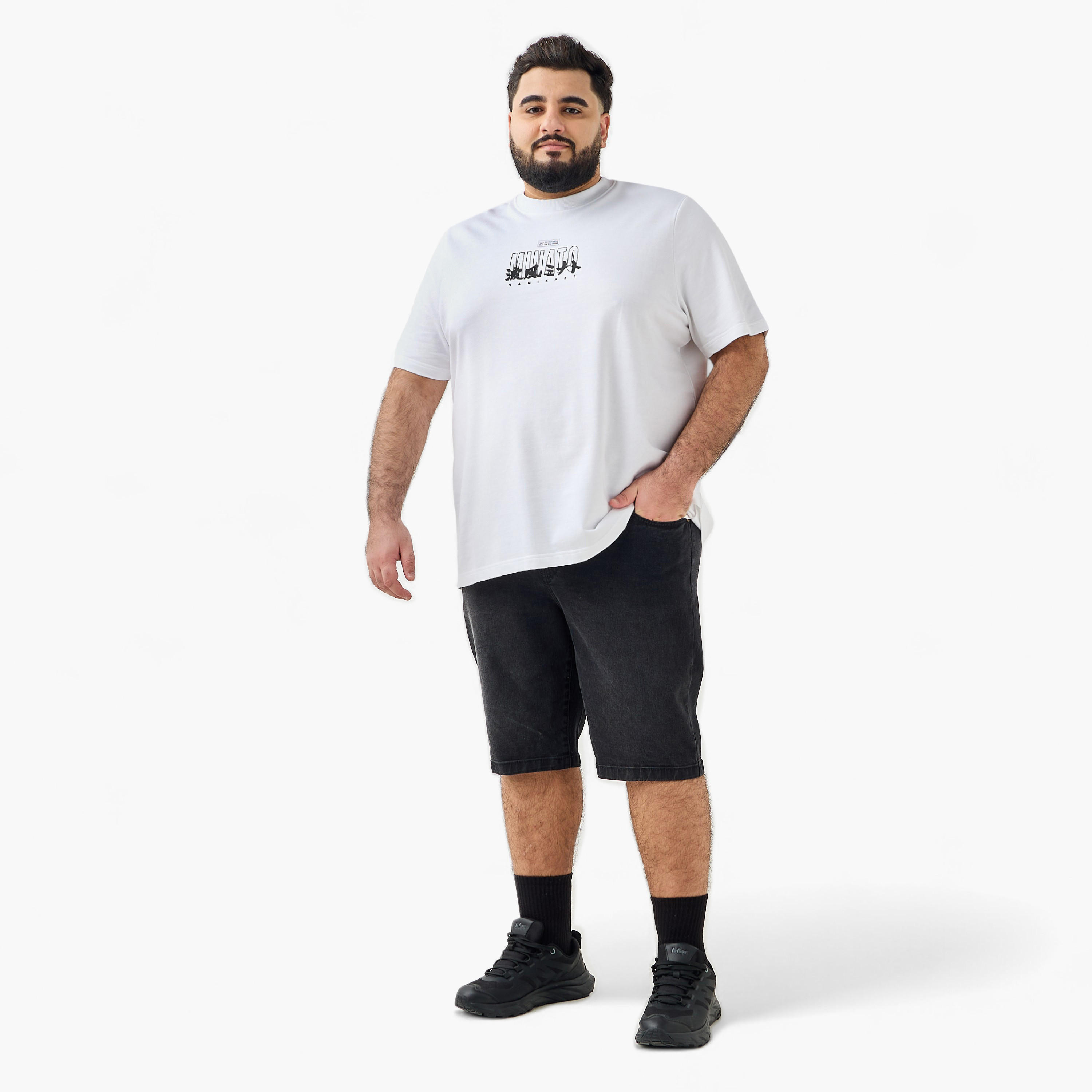 Men Regular Fit Crew Neck Short Sleeve Minato Namikaze Print T-shirt-men-clothing-tshirtsandpolos-tshirts-image-2