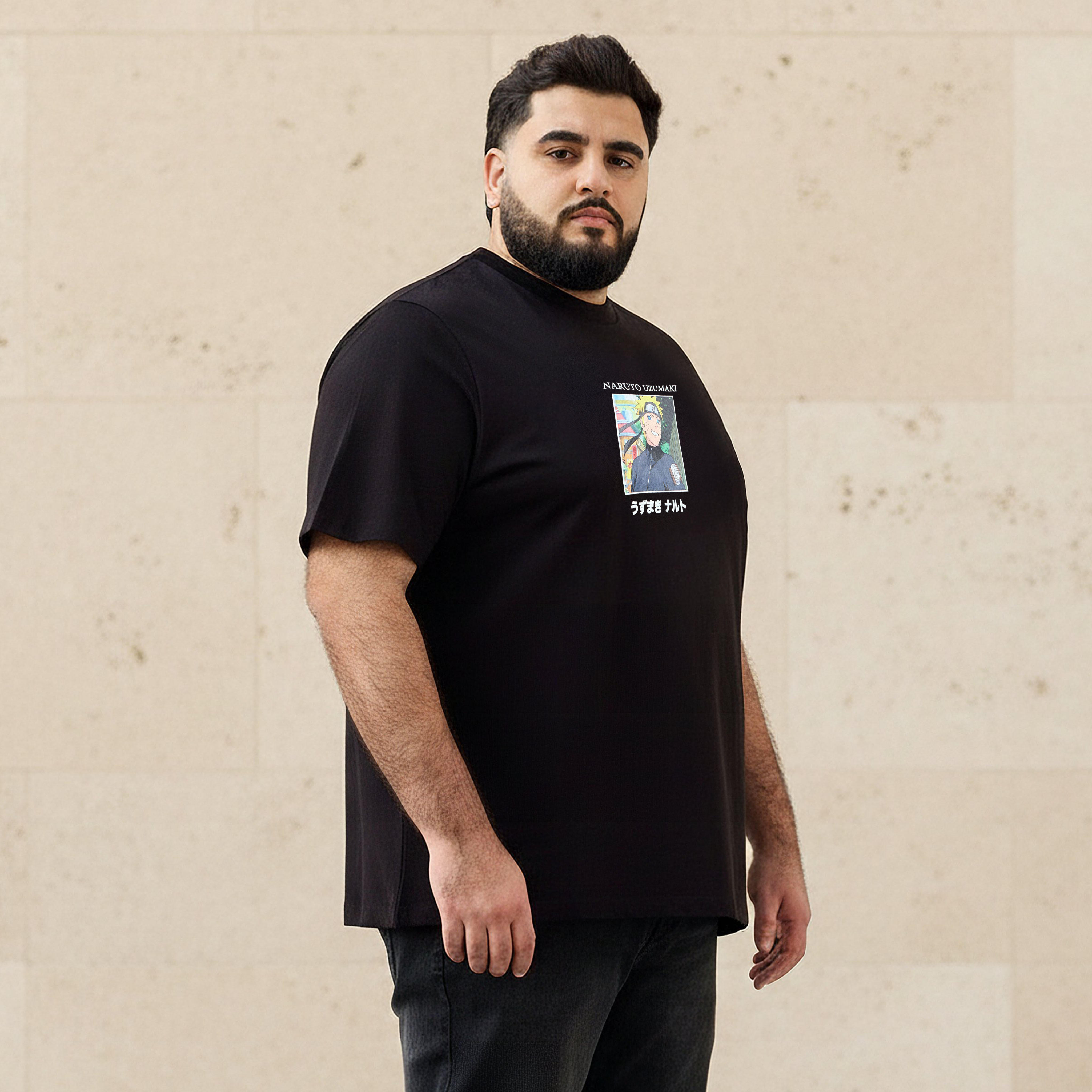 Men Regular Fit Crew Neck Short Sleeve Naruto Print T-shirt-men-clothing-tshirtsandpolos-tshirts-image-1