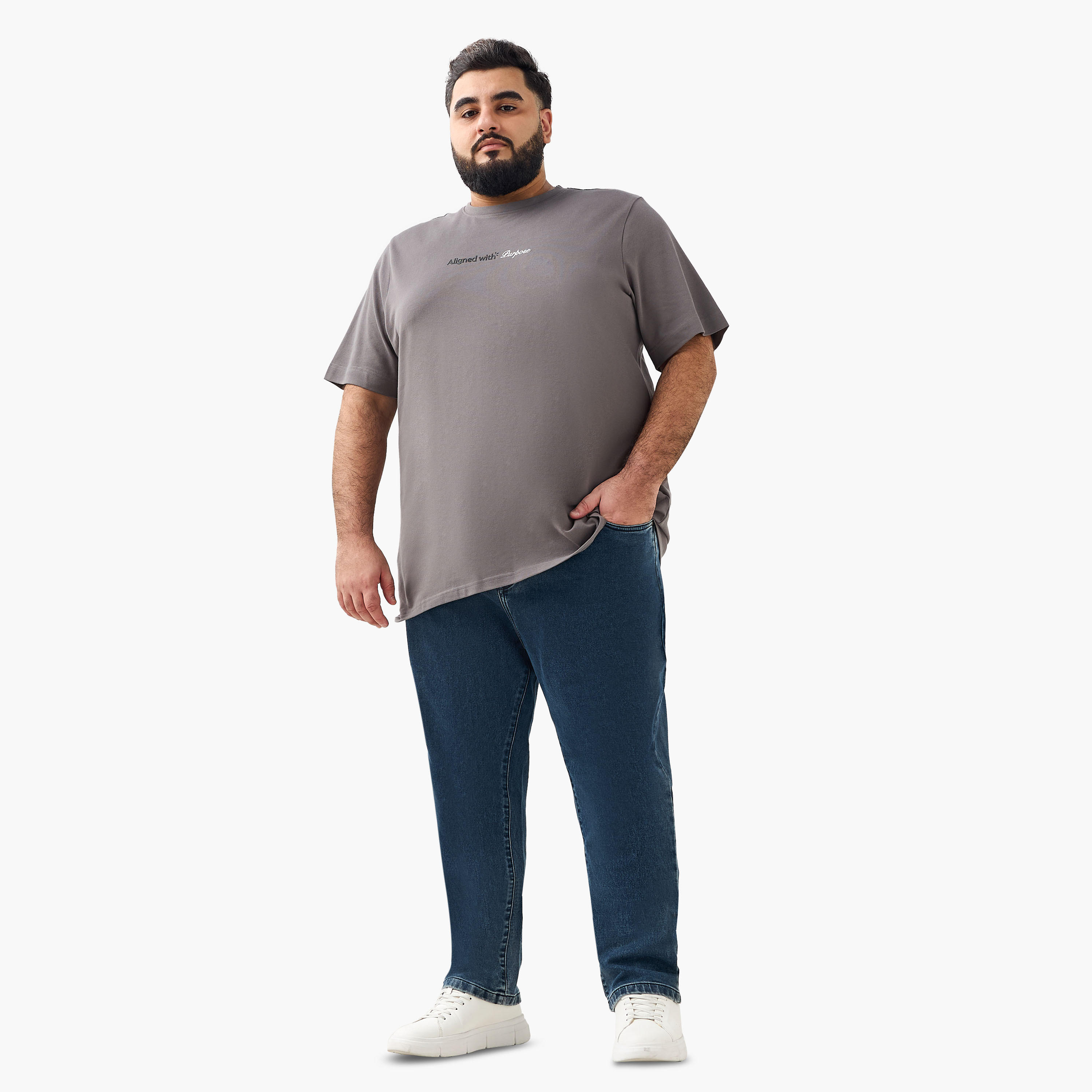 بنطلون جينز رجالي رياضي بقصة عادية وخصر مرن-men-clothing-bottoms-jeans-image-3