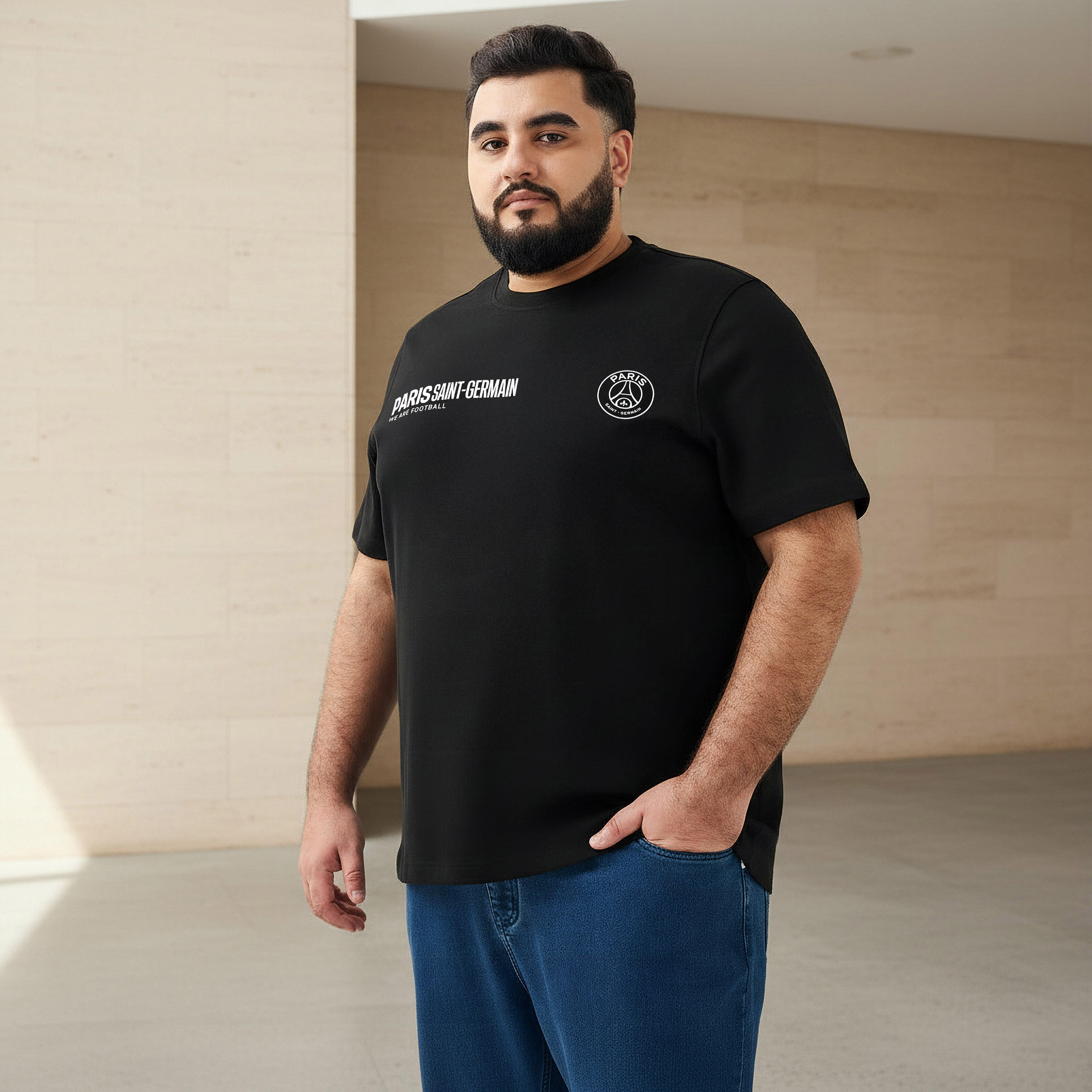 تيشيرت رجالي بطبعات وقصة عادية وياقة ضيقة وأكمام قصيرة-men-clothing-coordsets-image-1