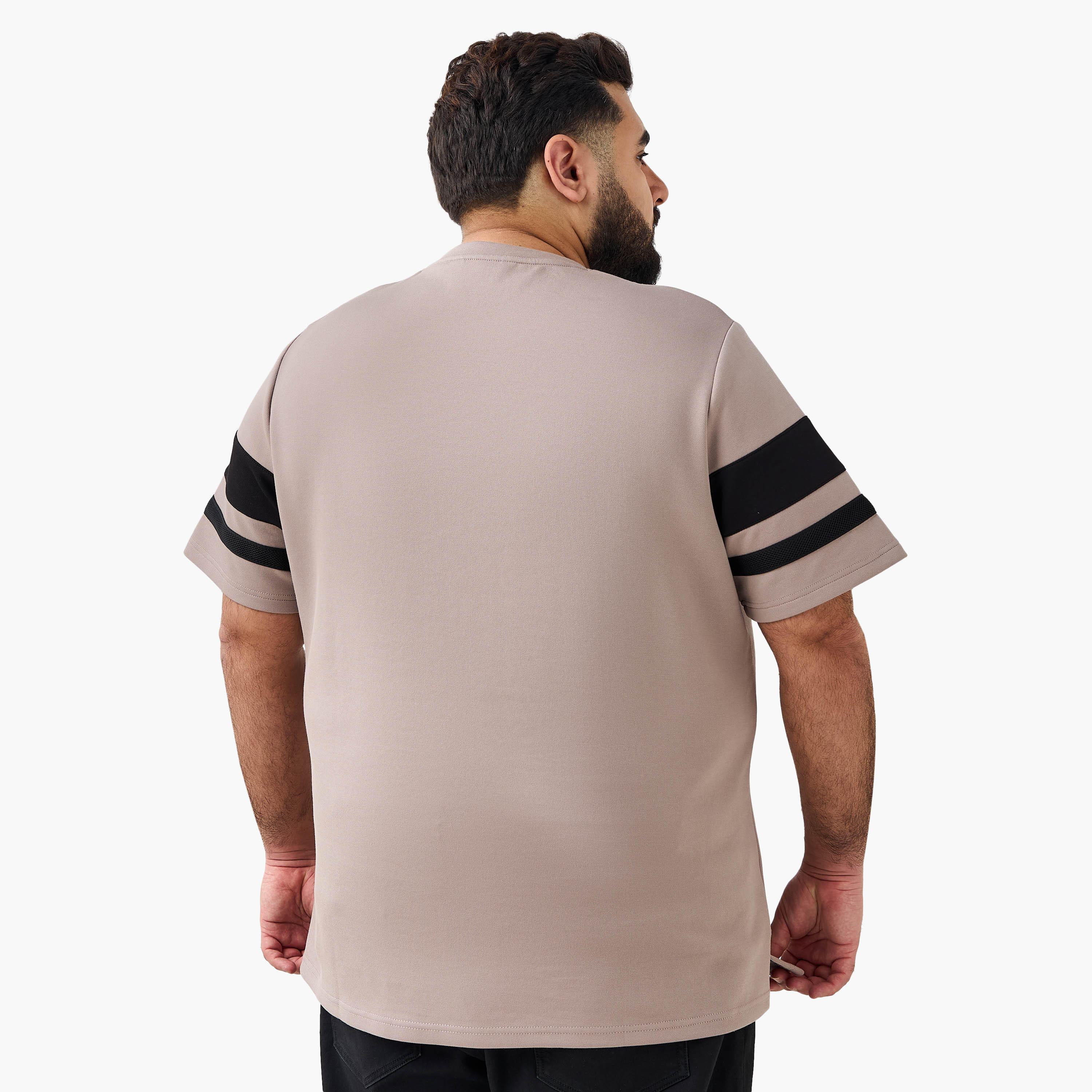 Men Regular Fit Crew Neck Short Sleeve Tape Detail T-shirt-men-clothing-tshirtsandpolos-tshirts-image-3