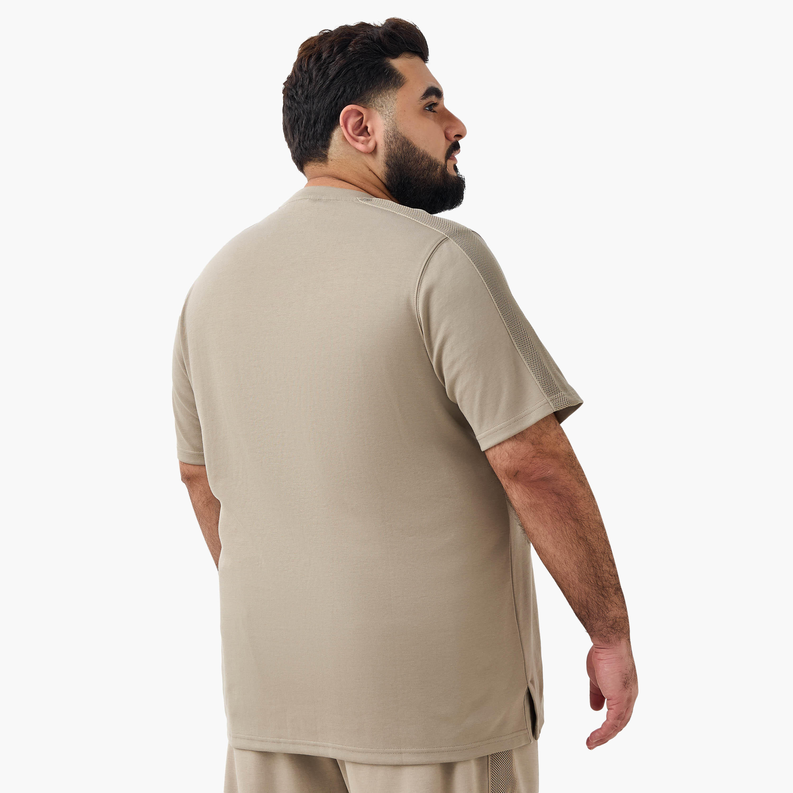 Men Regular Fit Crew Neck Short Sleeve Jacquard Tape Detail T-shirt-men-clothing-tshirtsandpolos-tshirts-image-3