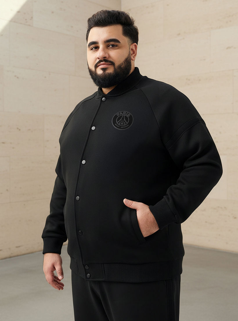 Men Regular Fit Paris Saint-Germain Print Bomber Jacket-men-clothing-jacketsandblazers-jackets-image-1